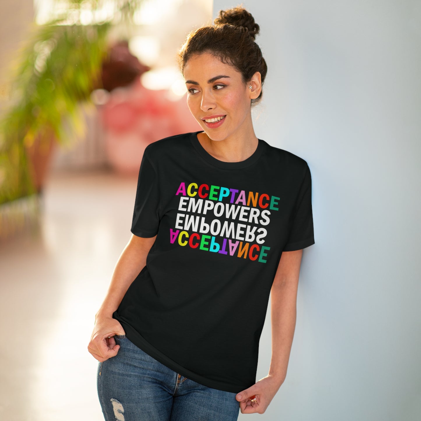 Acceptance Empowers Empowers Acceptance Unisex Organic Cotton T-Shirt (Size to 5XL)