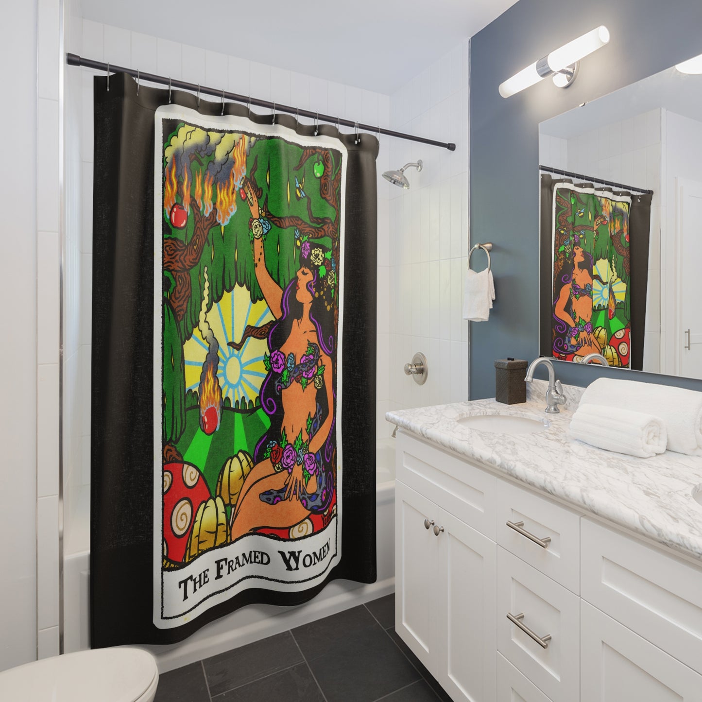 The Framed Women Shower Curtains