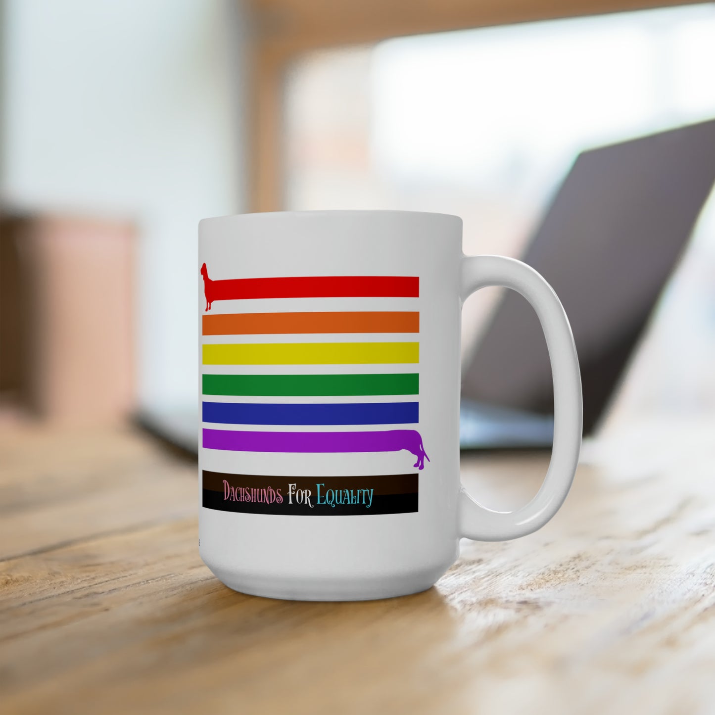 Dachshunds For Equality Ceramic Mug 15oz