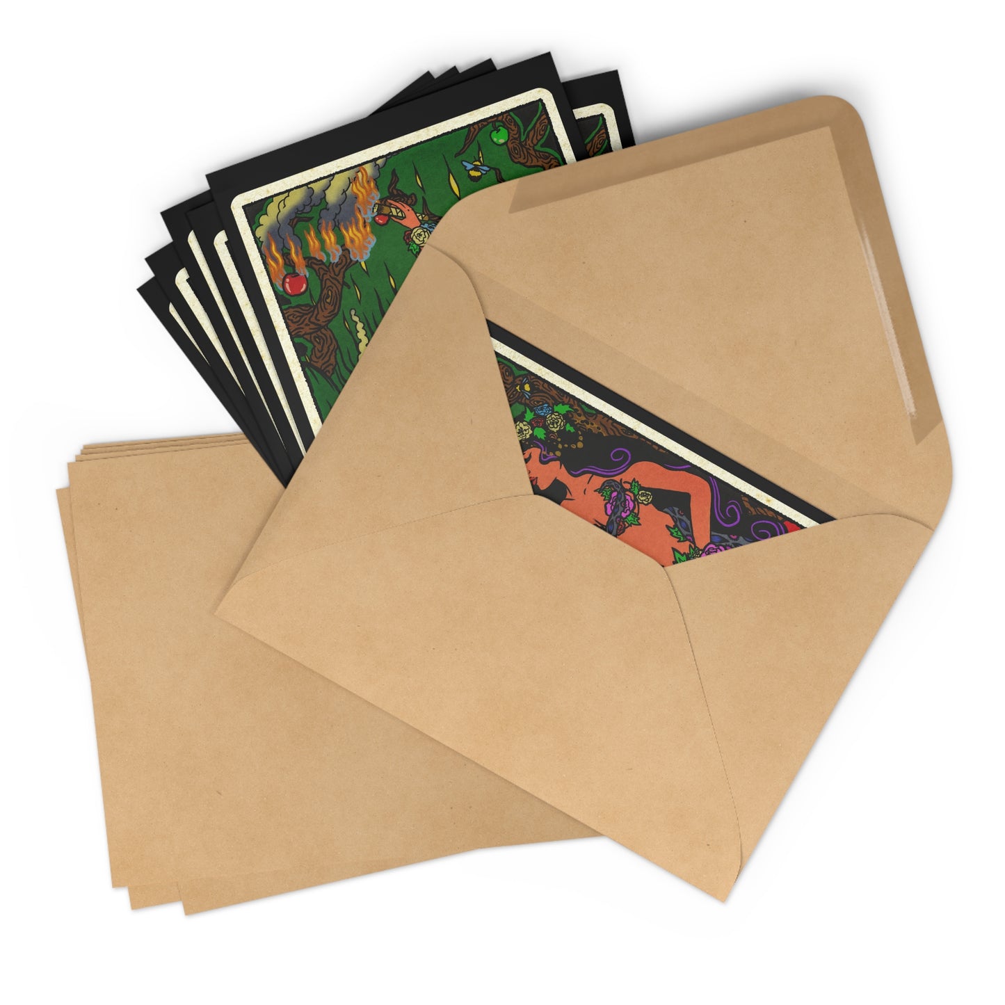 The Framed Women Postcards Set (7 Cards & 7 Envelopes)