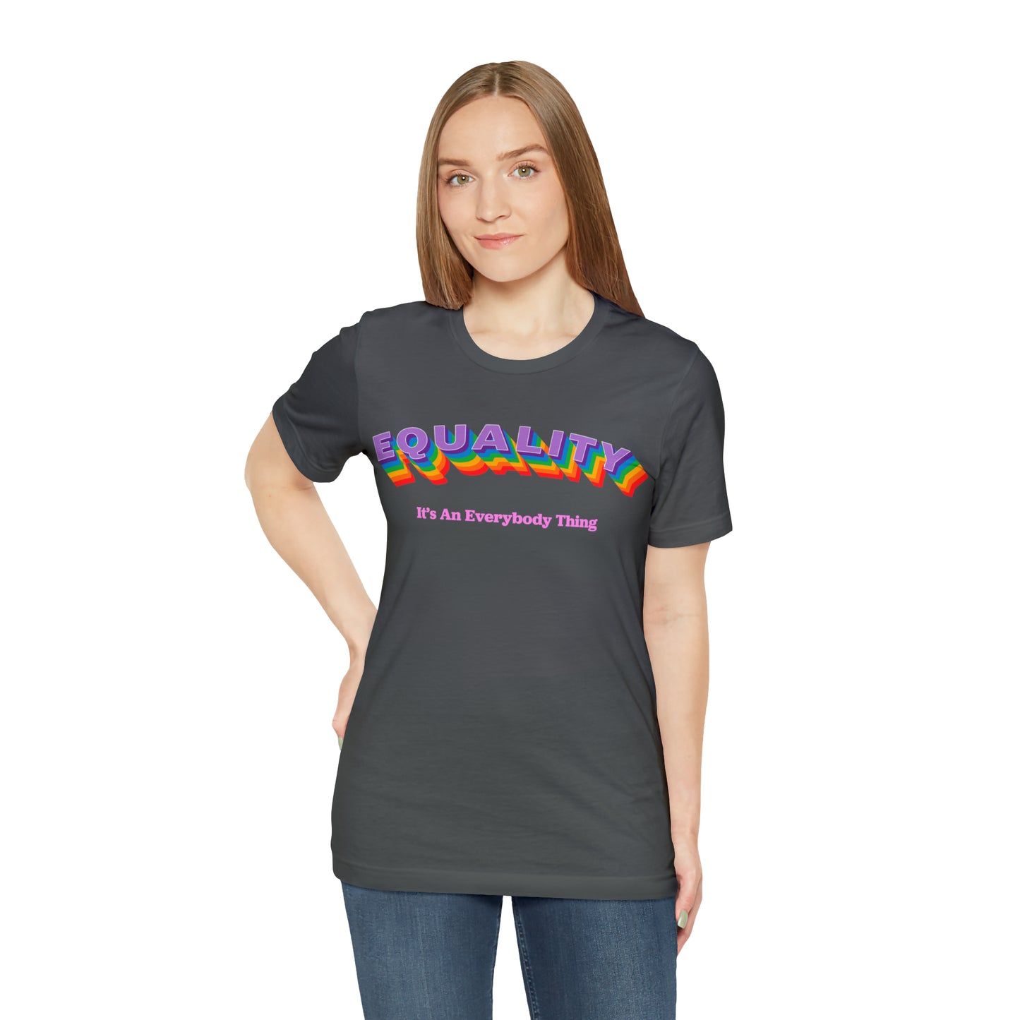 Rainbow Equality Crew Neck  Unisex Crew Neck T-Shirt (S-3XL)