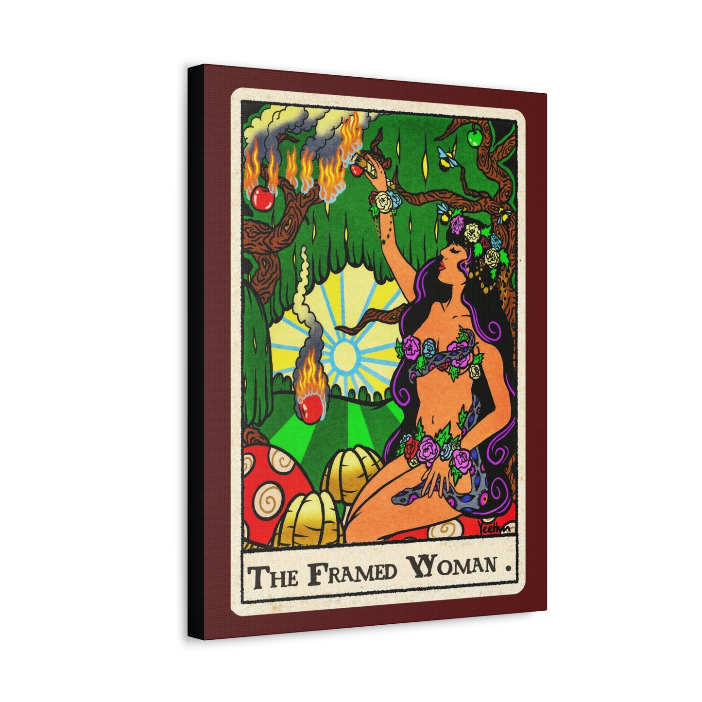 The Framed Woman Stretched Canvas