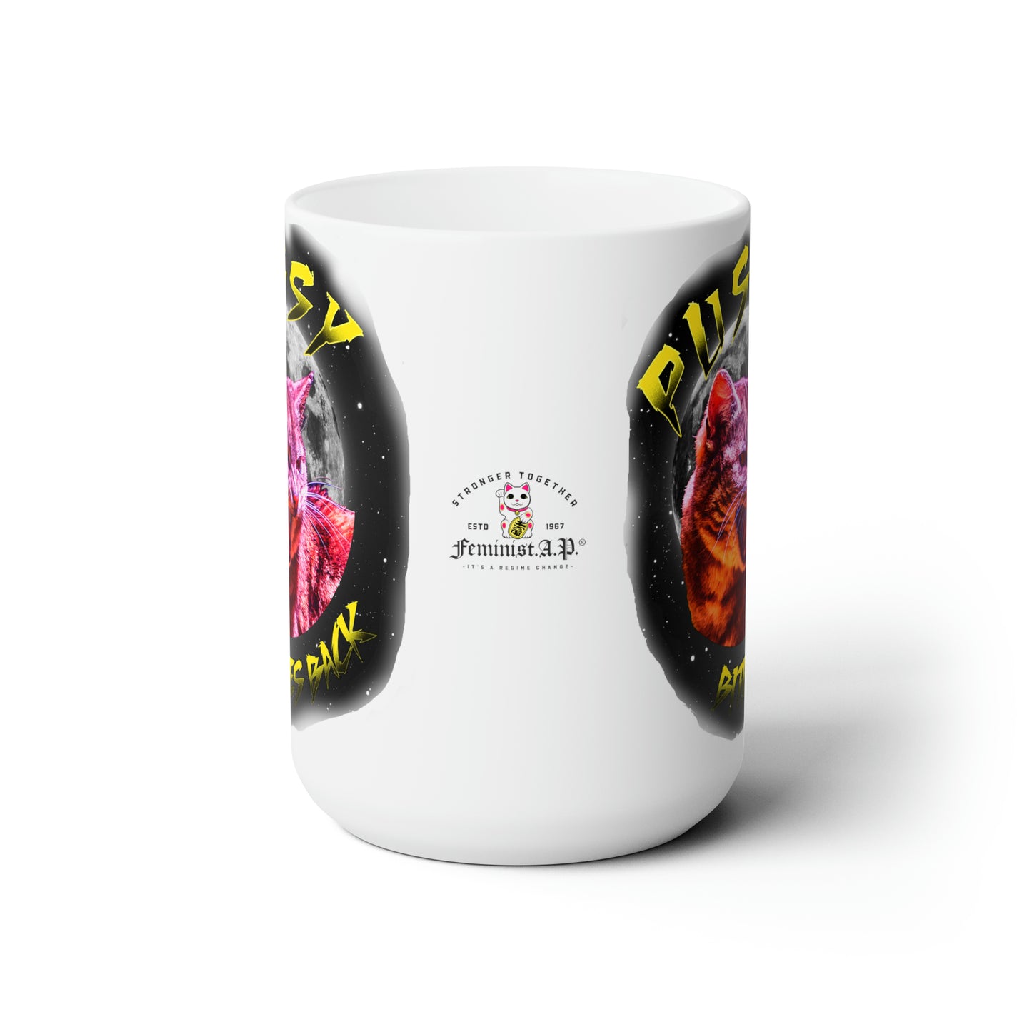 Pussy Bites Back Ceramic Mug 15oz