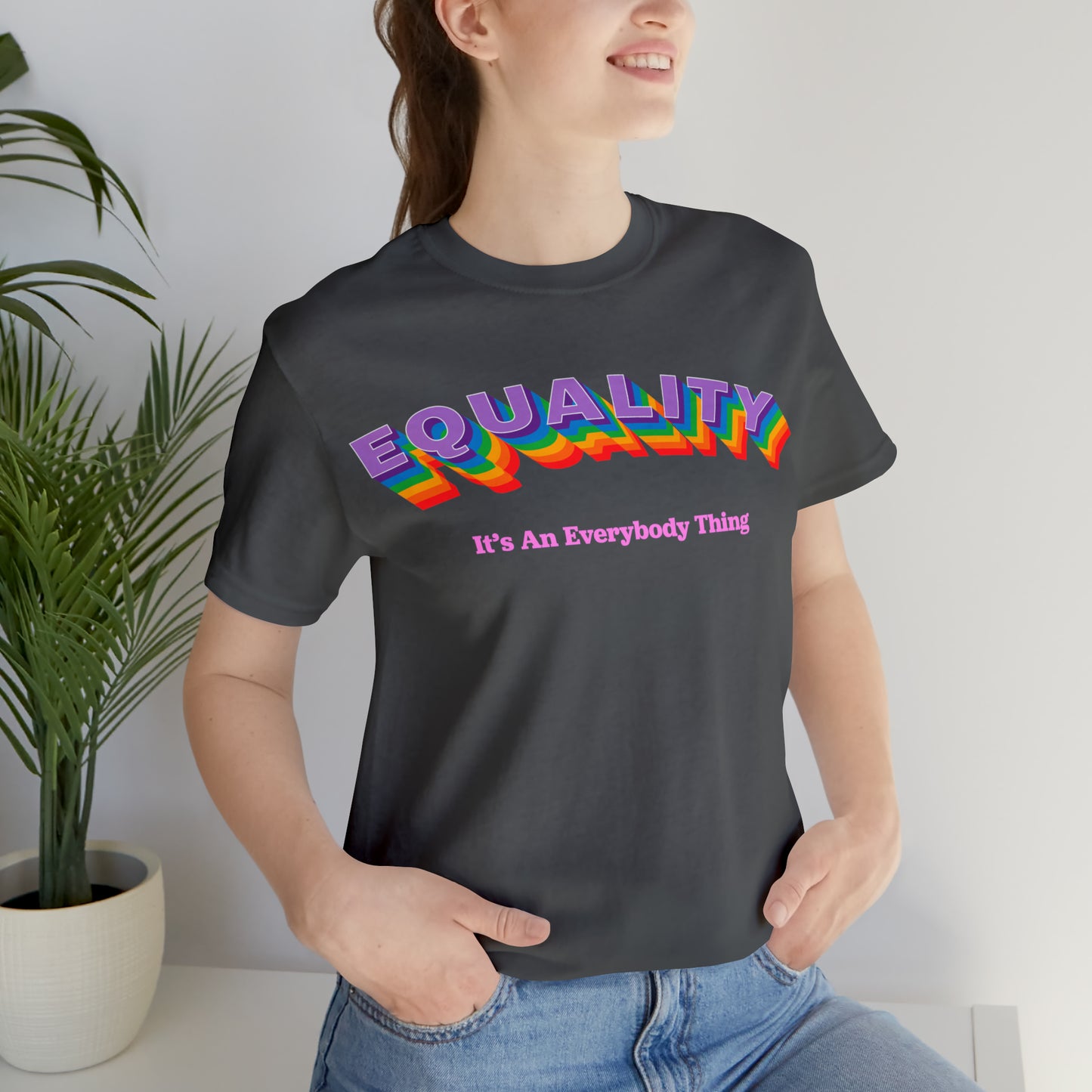 Rainbow Equality Crew Neck  Unisex Crew Neck T-Shirt (S-3XL)