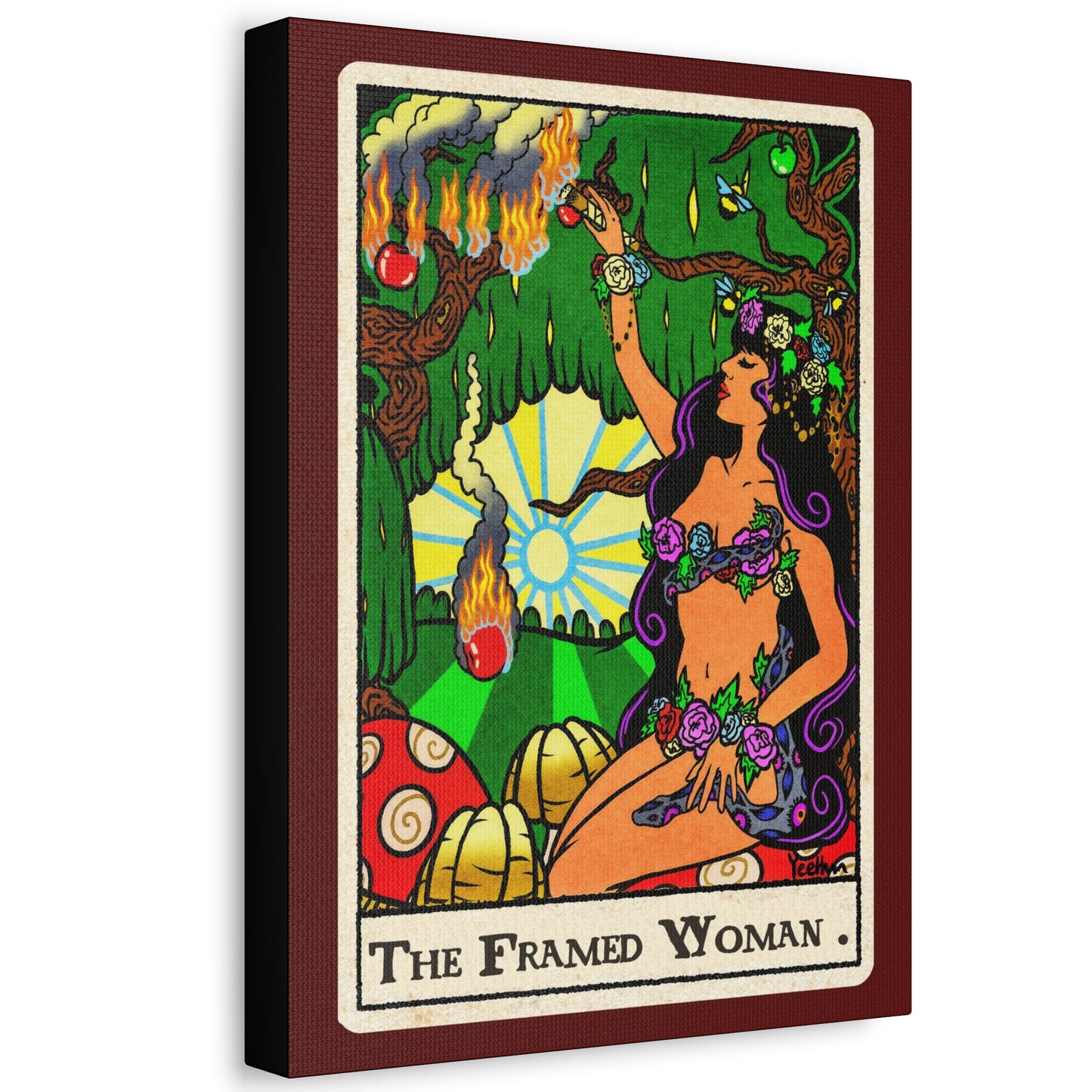 The Framed Woman Stretched Canvas
