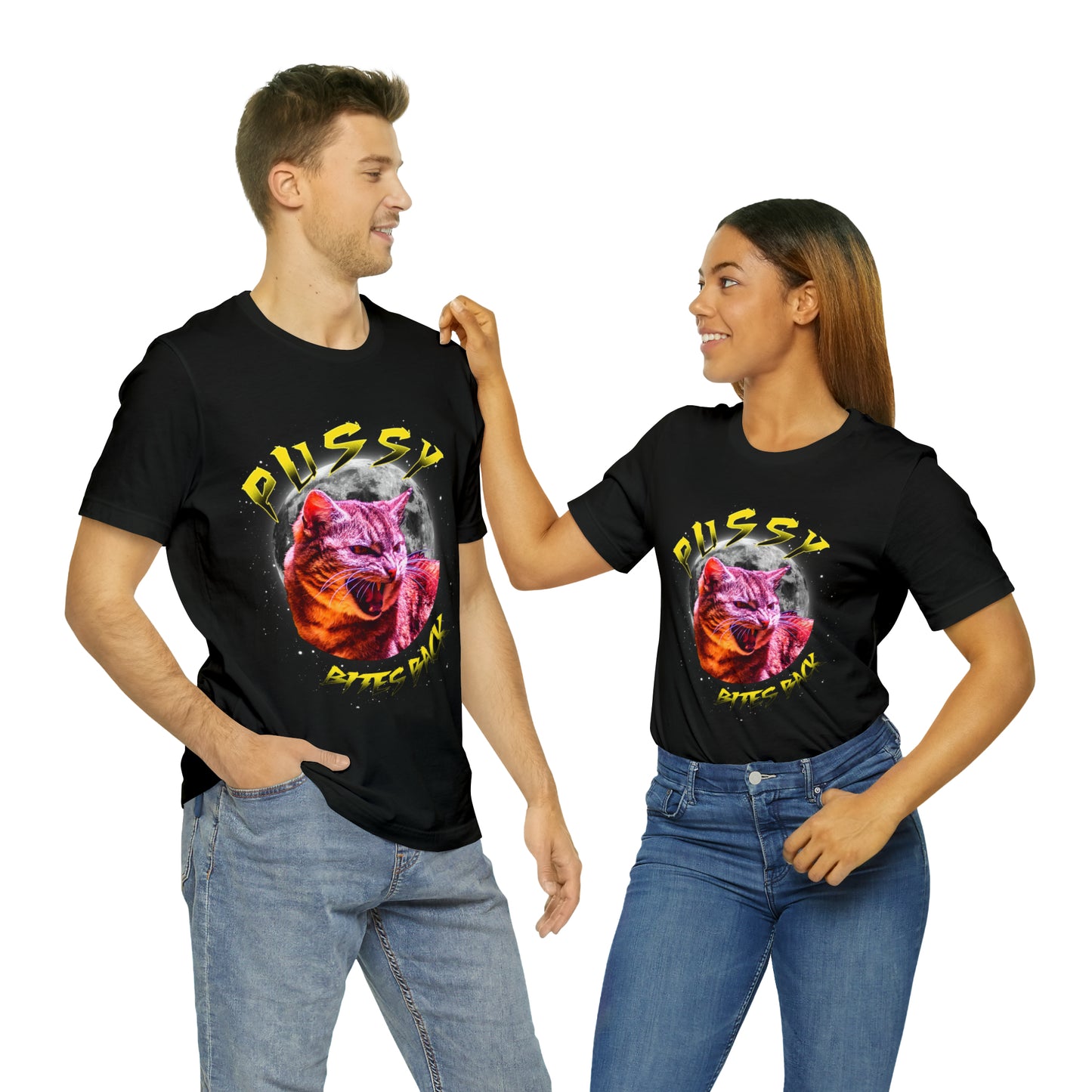 Pussy Bites Back Crew Neck  Unisex Crew Neck T-Shirt (S-3XL)