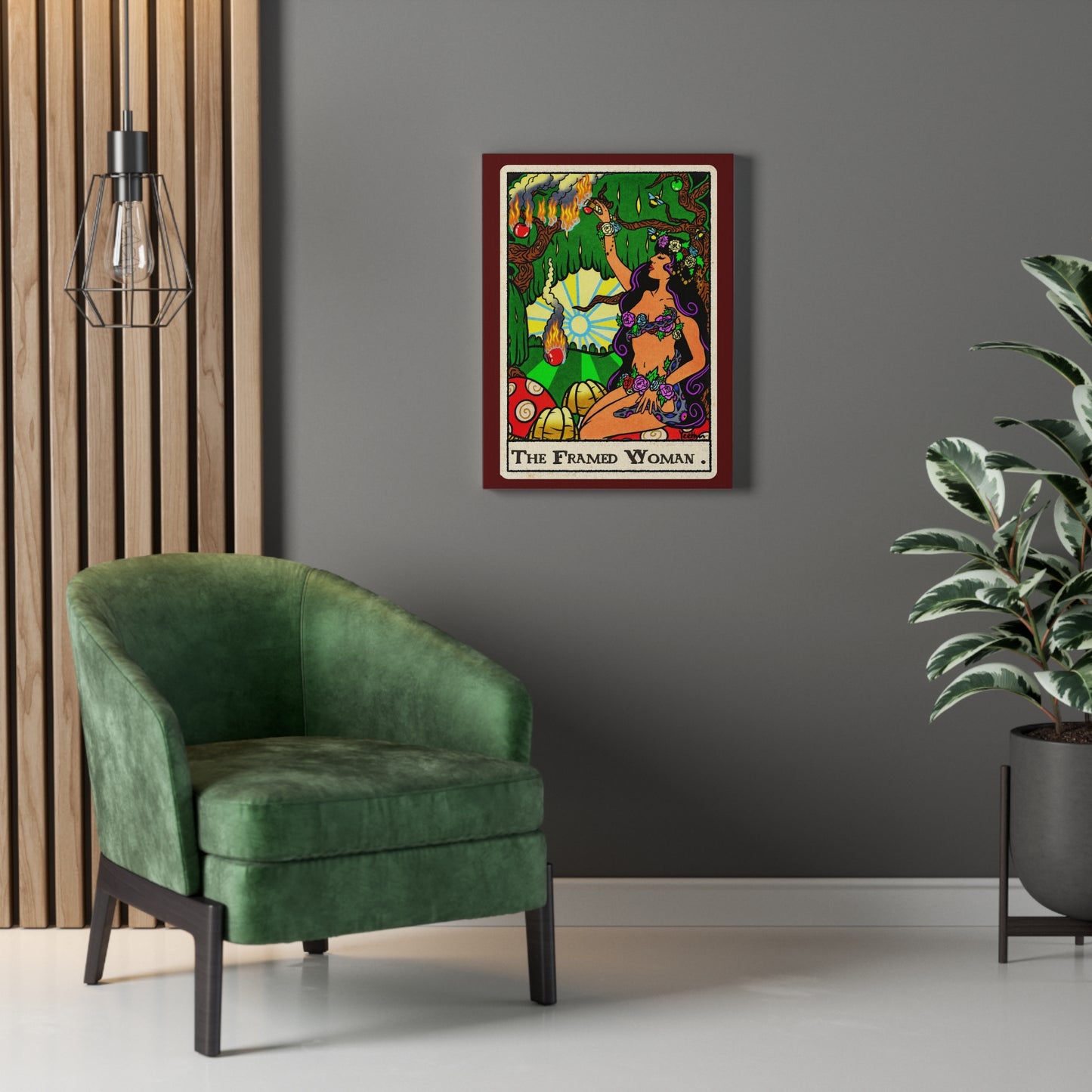 The Framed Woman Stretched Canvas
