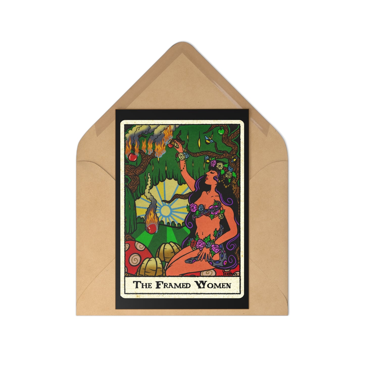 The Framed Women Postcards Set (7 Cards & 7 Envelopes)