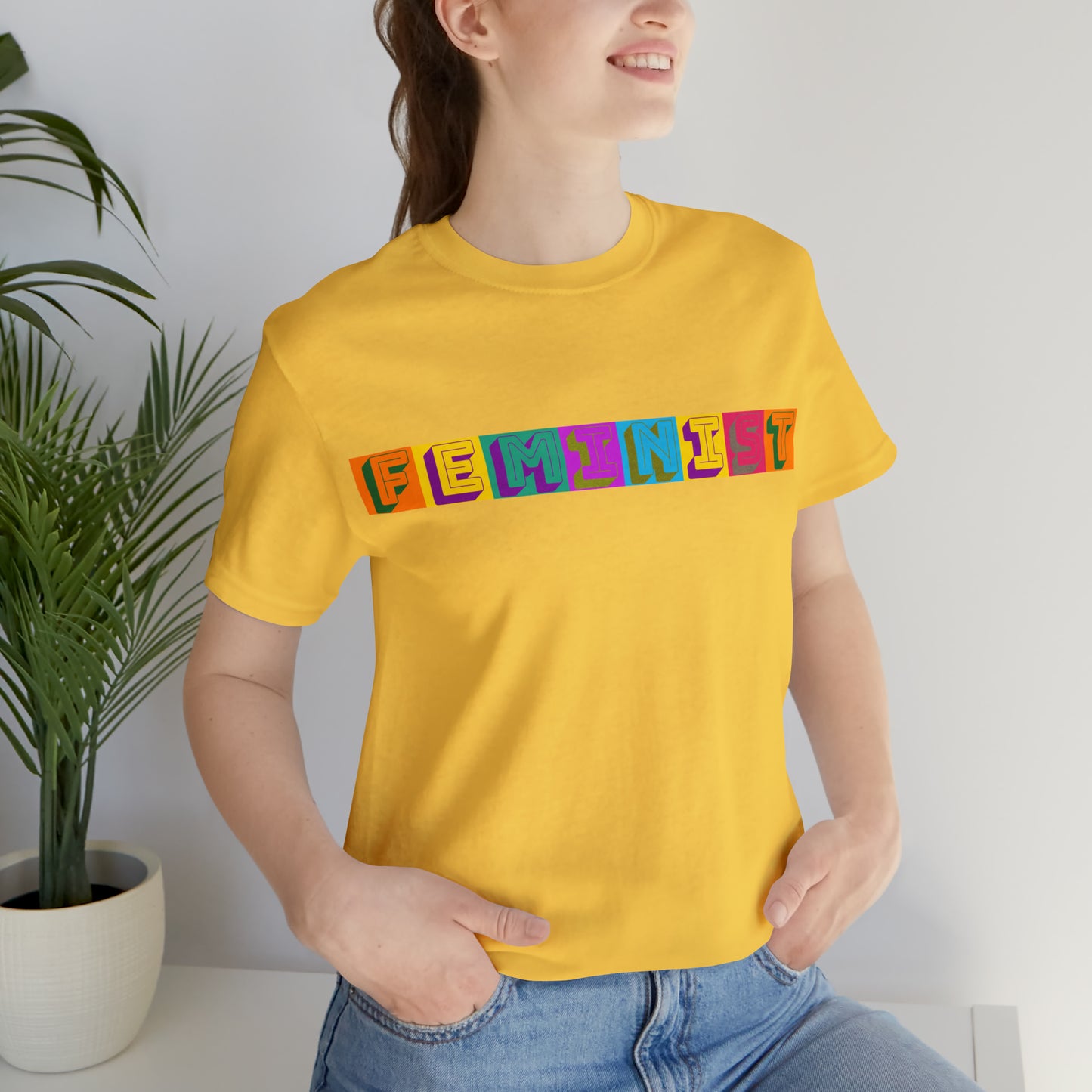 Retro Feminist Unisex Crew Neck T-Shirt  (S-3XL)