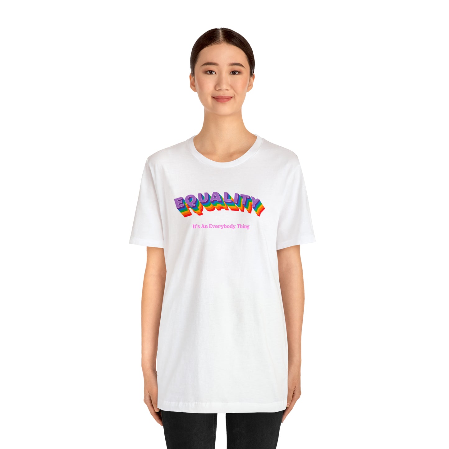 Rainbow Equality Crew Neck  Unisex Crew Neck T-Shirt (S-3XL)
