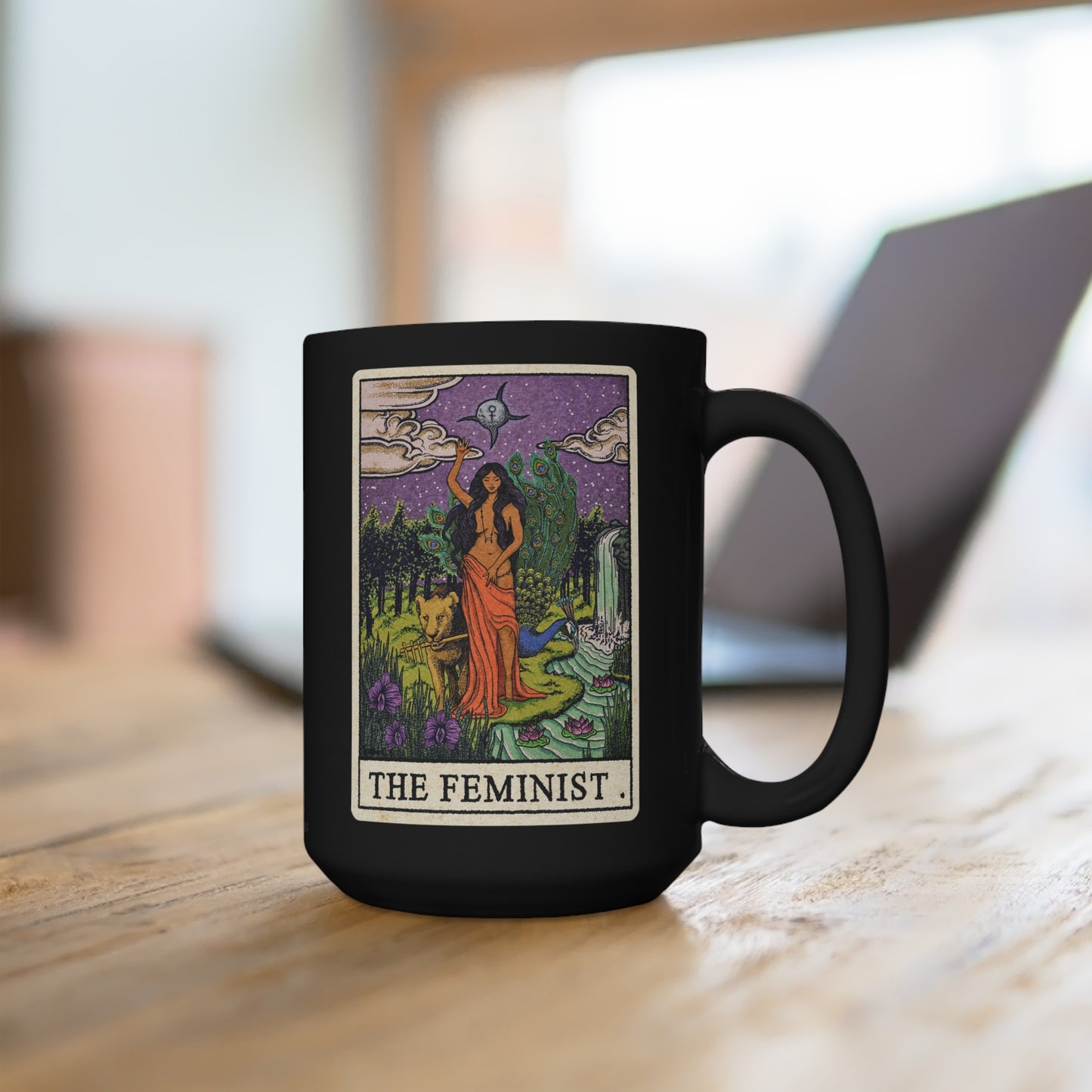 The Feminist Black Ceramic Mug 15oz