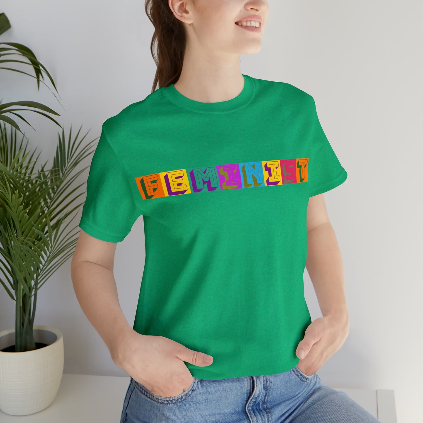 Retro Feminist Unisex Crew Neck T-Shirt  (S-3XL)