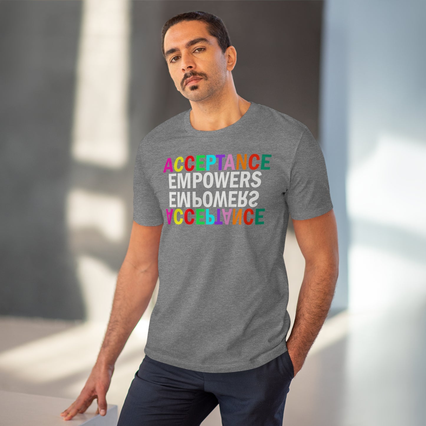 Acceptance Empowers Empowers Acceptance Unisex Organic Cotton T-Shirt (Size to 5XL)