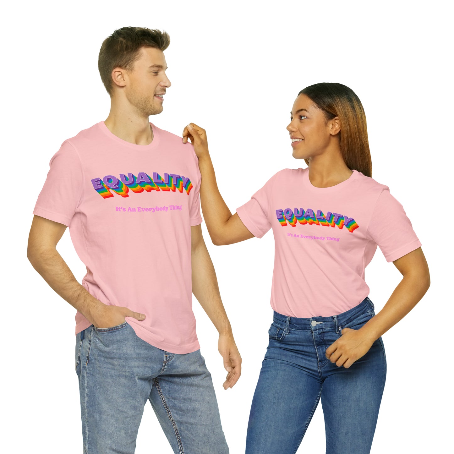 Rainbow Equality Crew Neck  Unisex Crew Neck T-Shirt (S-3XL)