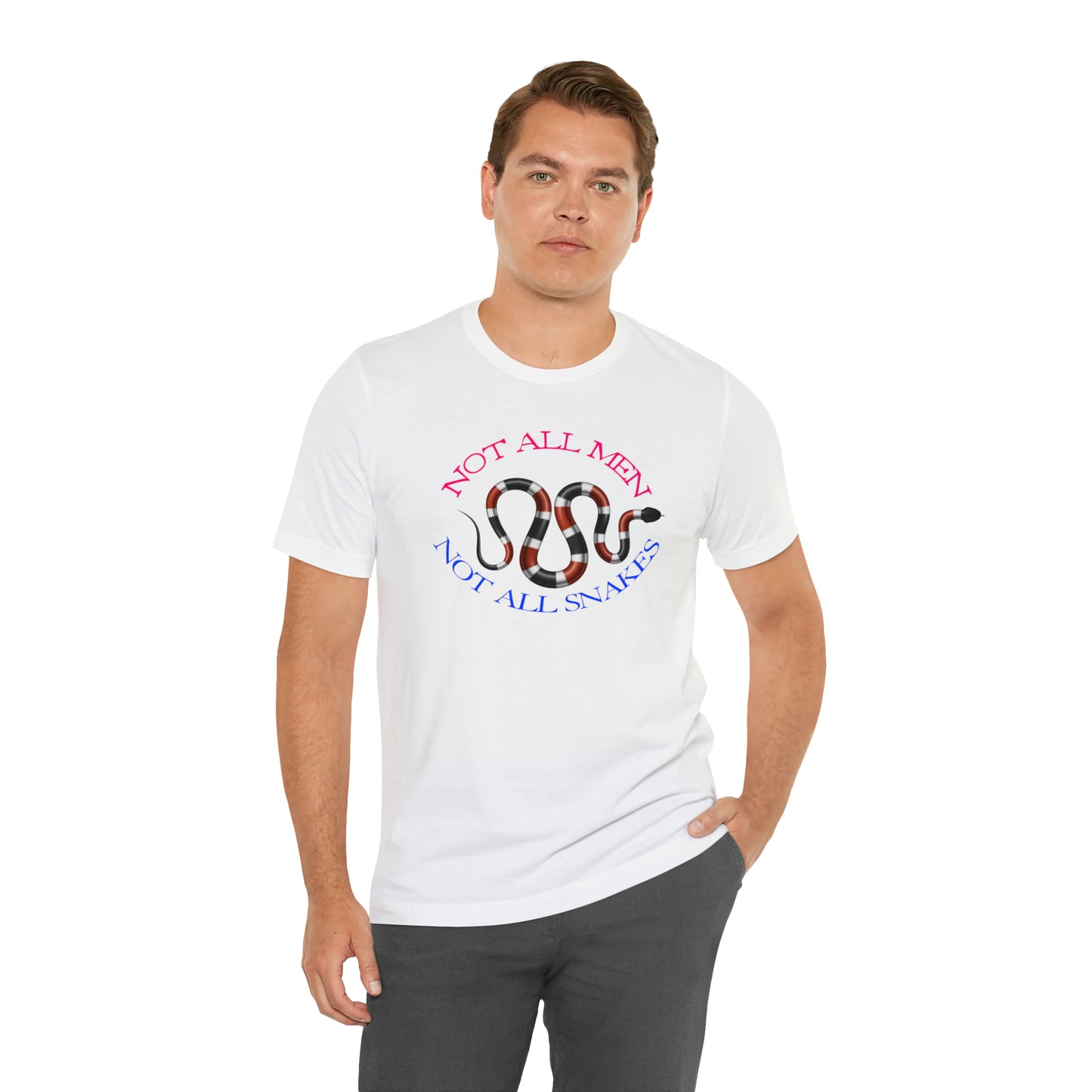 Not All Snakes Unisex Crew Neck T-Shirt (Coral) (S-3XL)