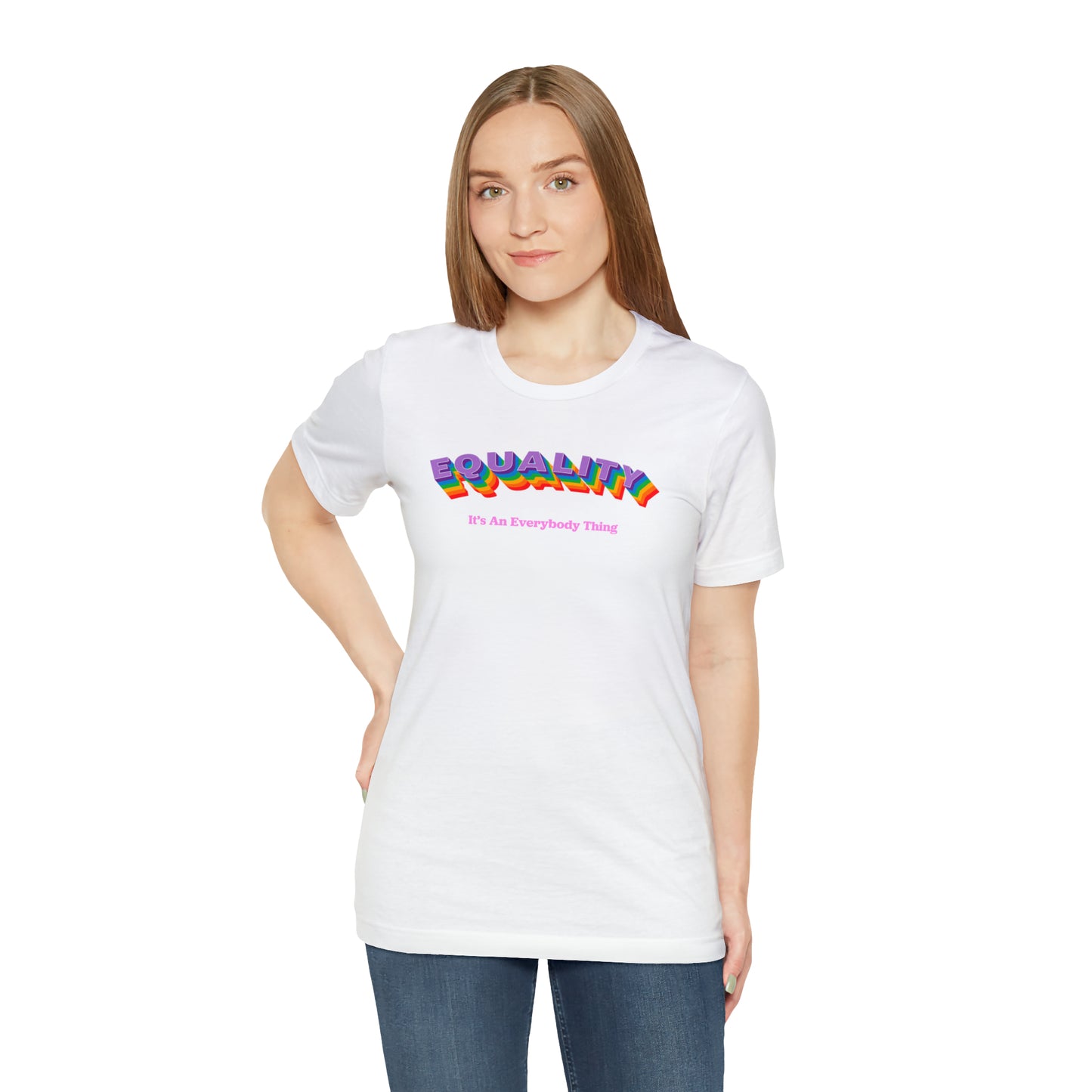 Rainbow Equality Crew Neck  Unisex Crew Neck T-Shirt (S-3XL)
