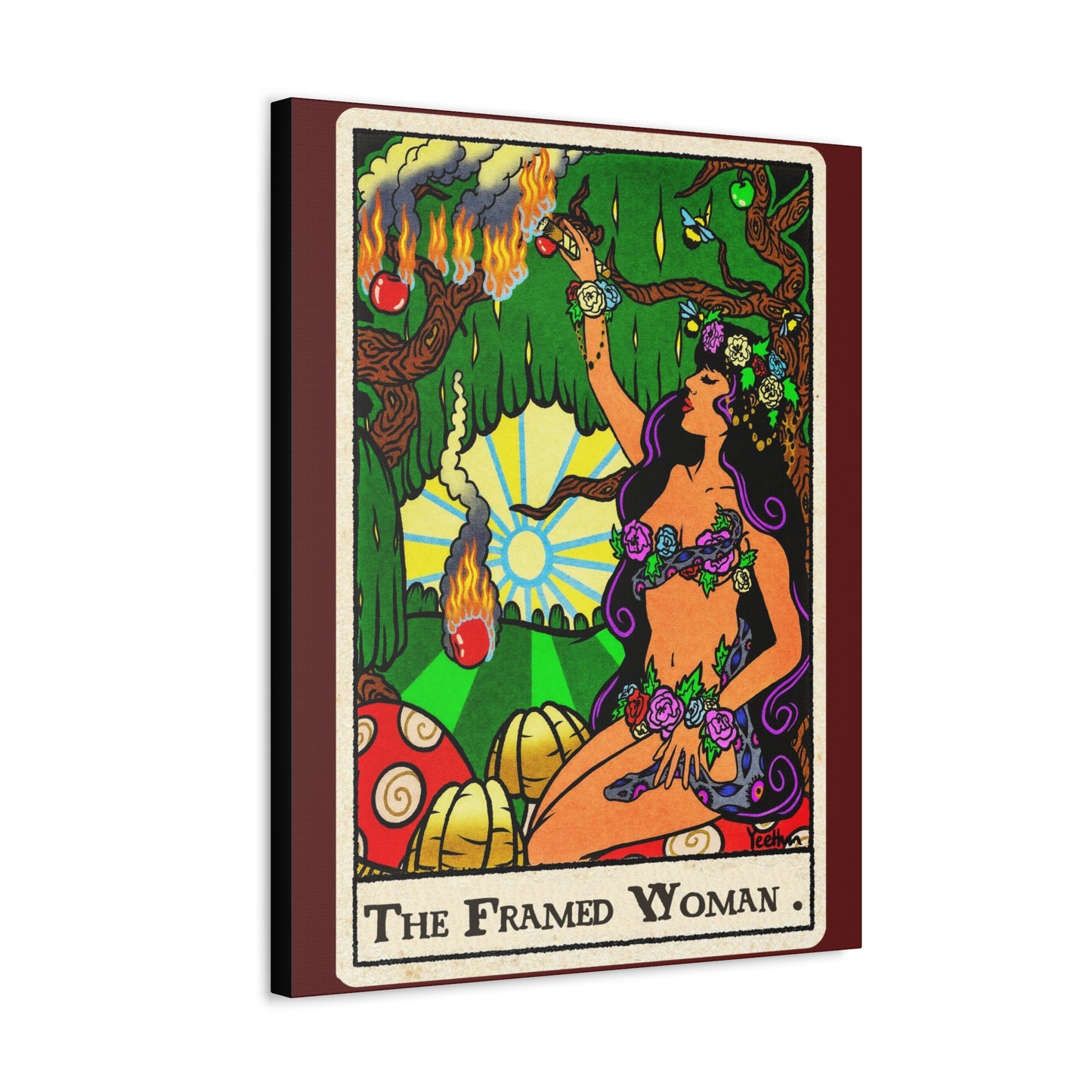 The Framed Woman Stretched Canvas