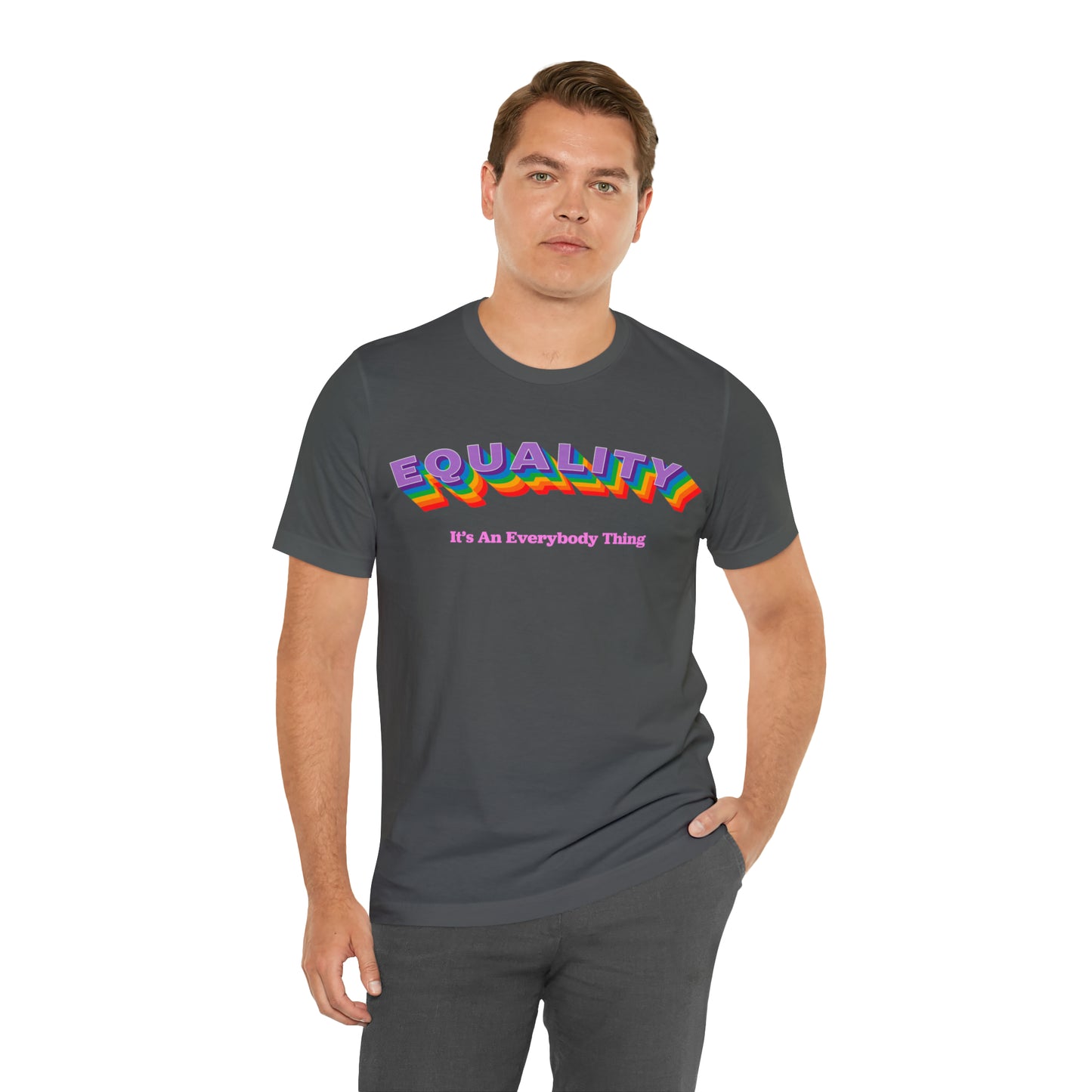 Rainbow Equality Crew Neck  Unisex Crew Neck T-Shirt (S-3XL)