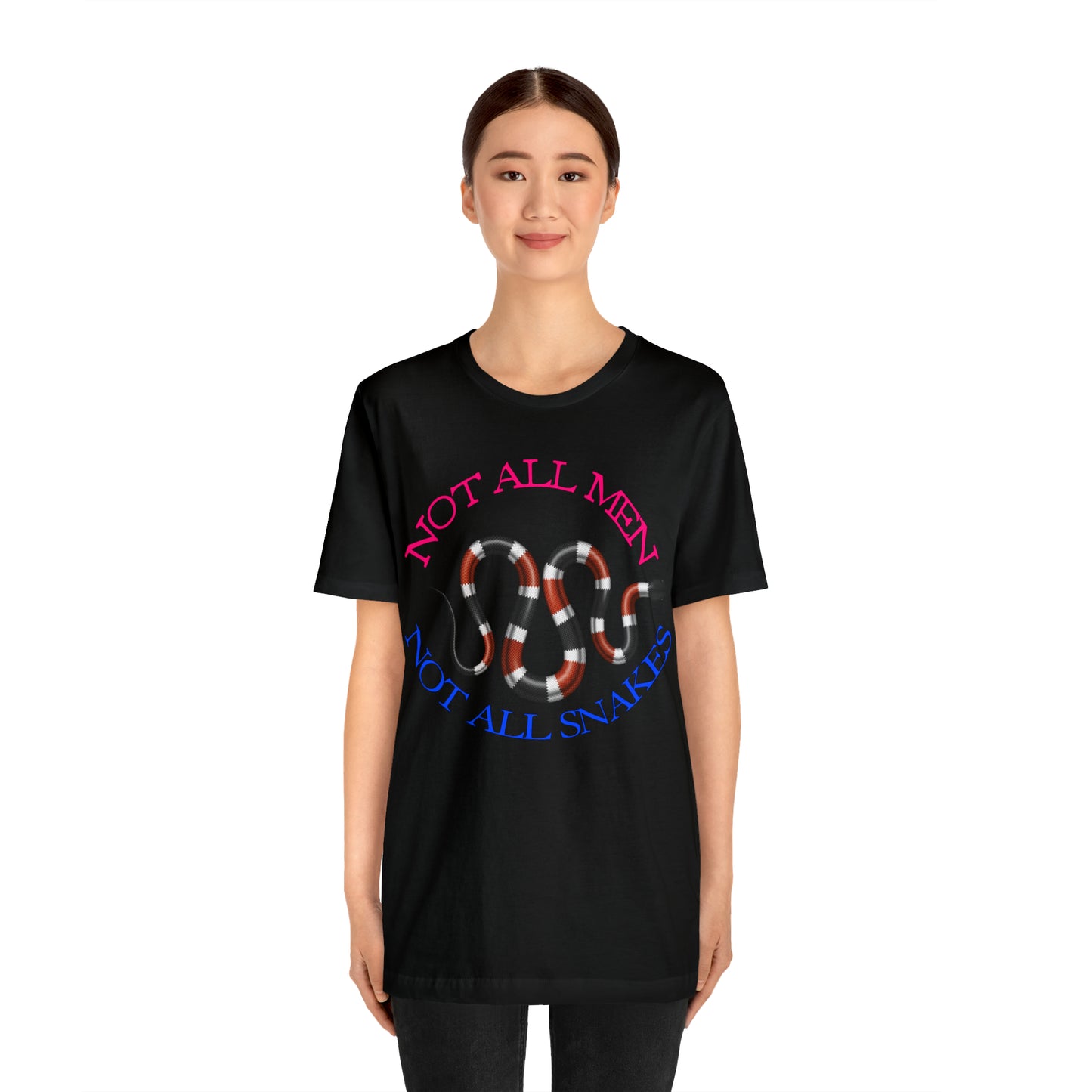 Not All Snakes Unisex Crew Neck T-Shirt (Coral) (S-3XL)