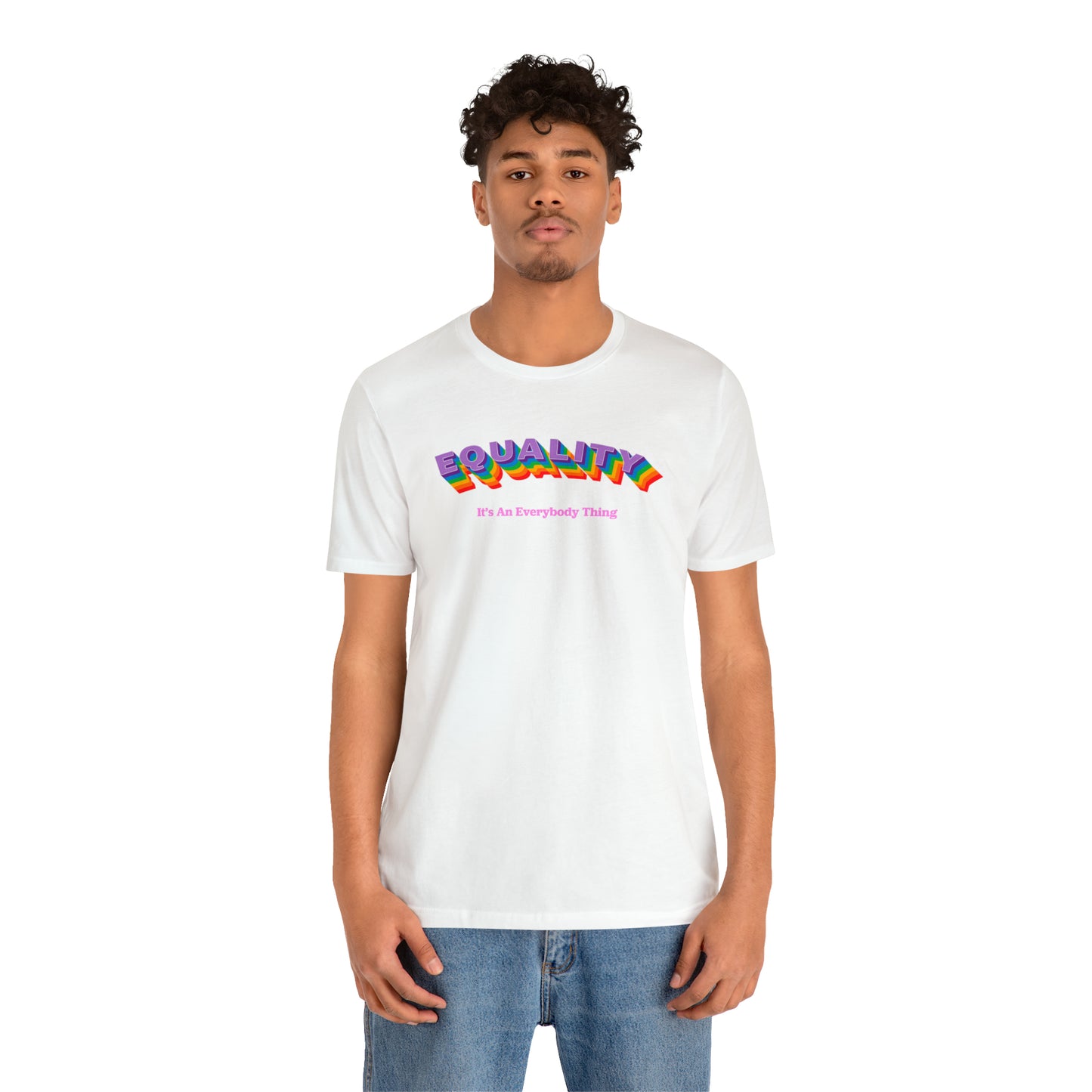 Rainbow Equality Crew Neck  Unisex Crew Neck T-Shirt (S-3XL)