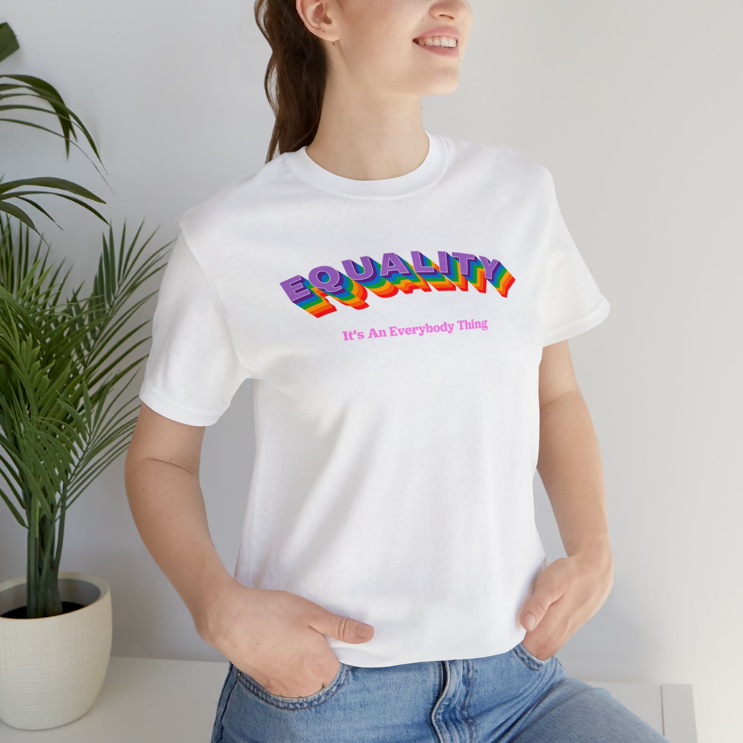 Rainbow Equality Crew Neck  Unisex Crew Neck T-Shirt (S-3XL)
