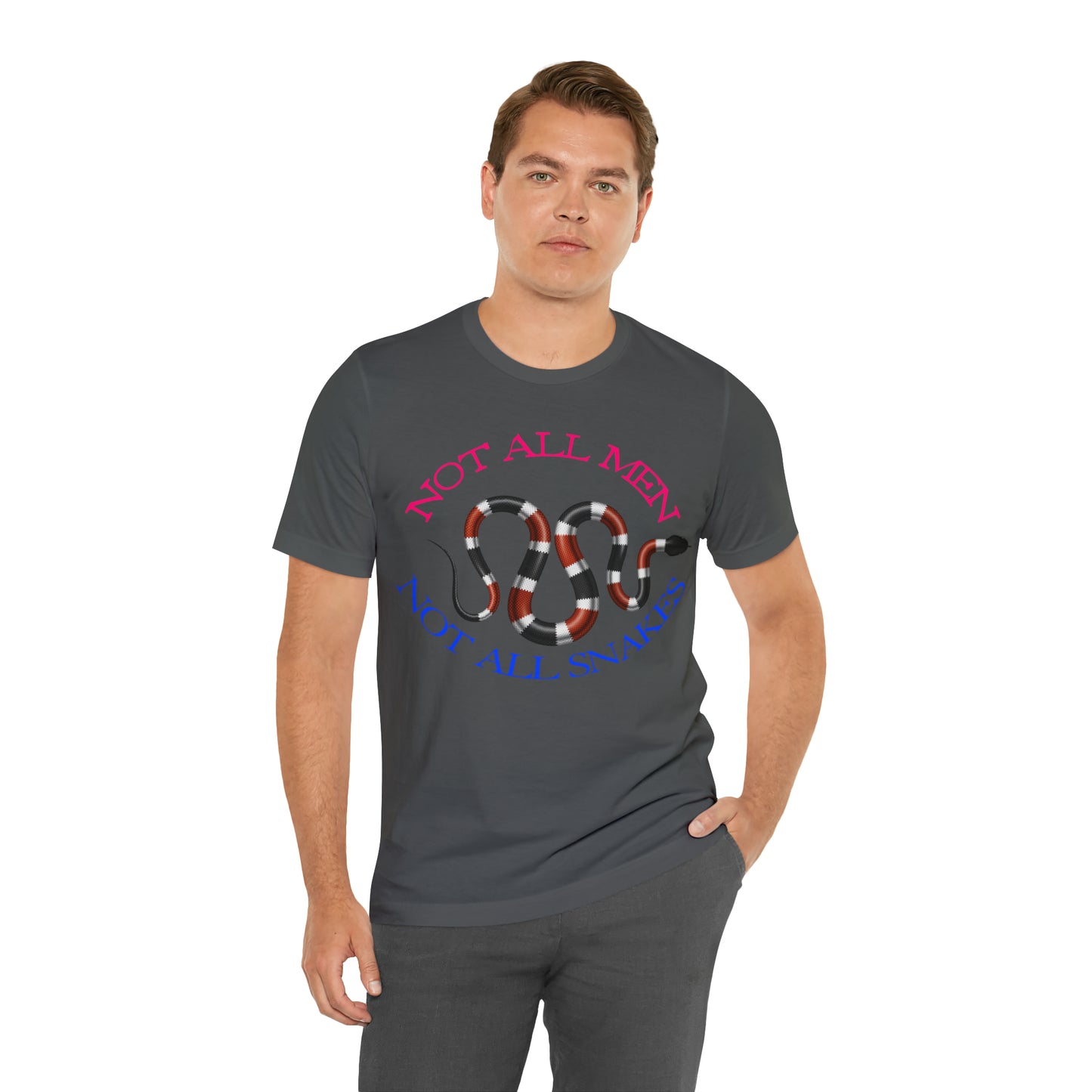 Not All Snakes Unisex Crew Neck T-Shirt (Coral) (S-3XL)