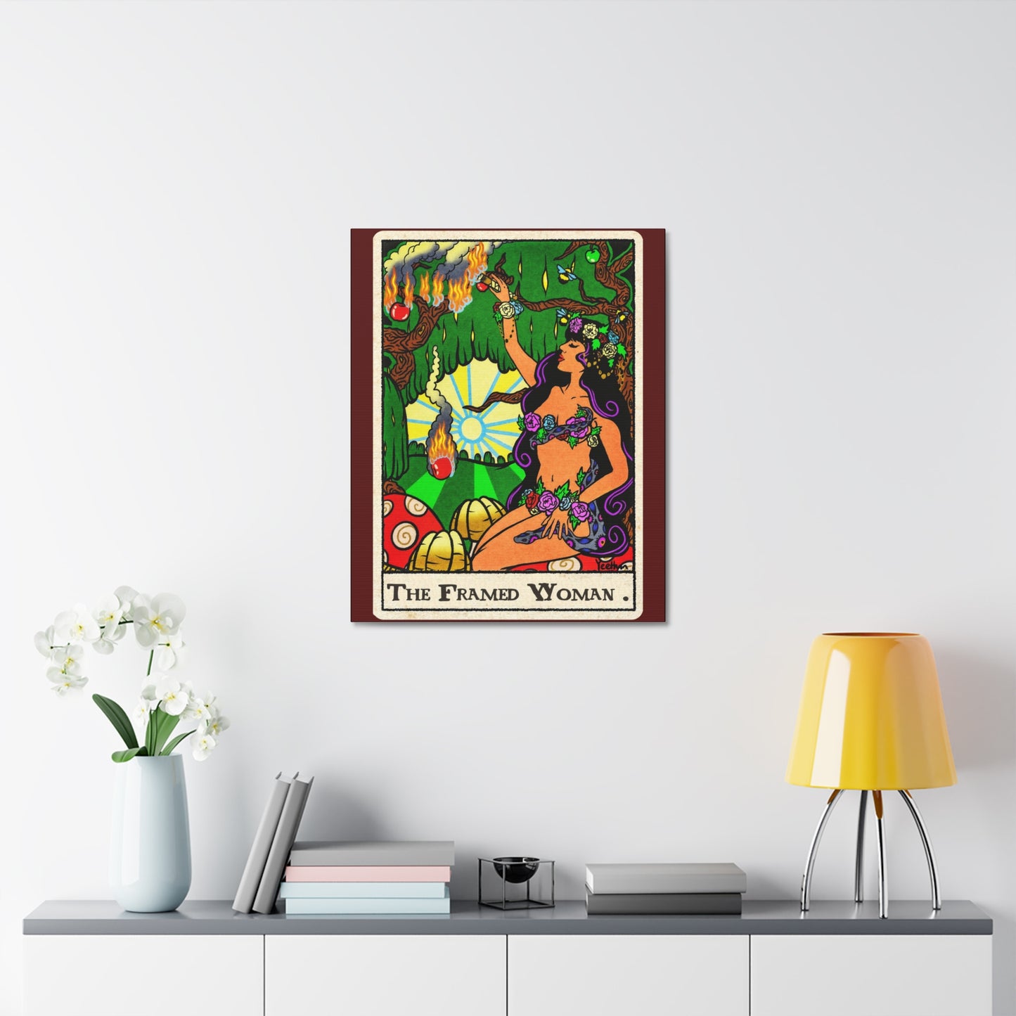 The Framed Woman Stretched Canvas