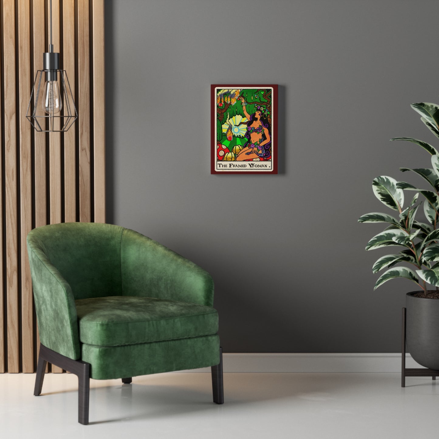 The Framed Woman Stretched Canvas