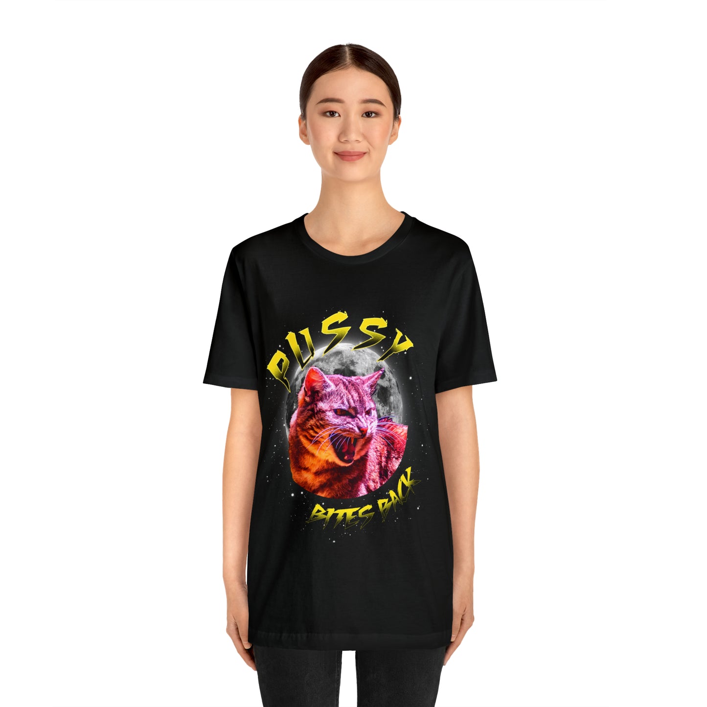 Pussy Bites Back Crew Neck  Unisex Crew Neck T-Shirt (S-3XL)