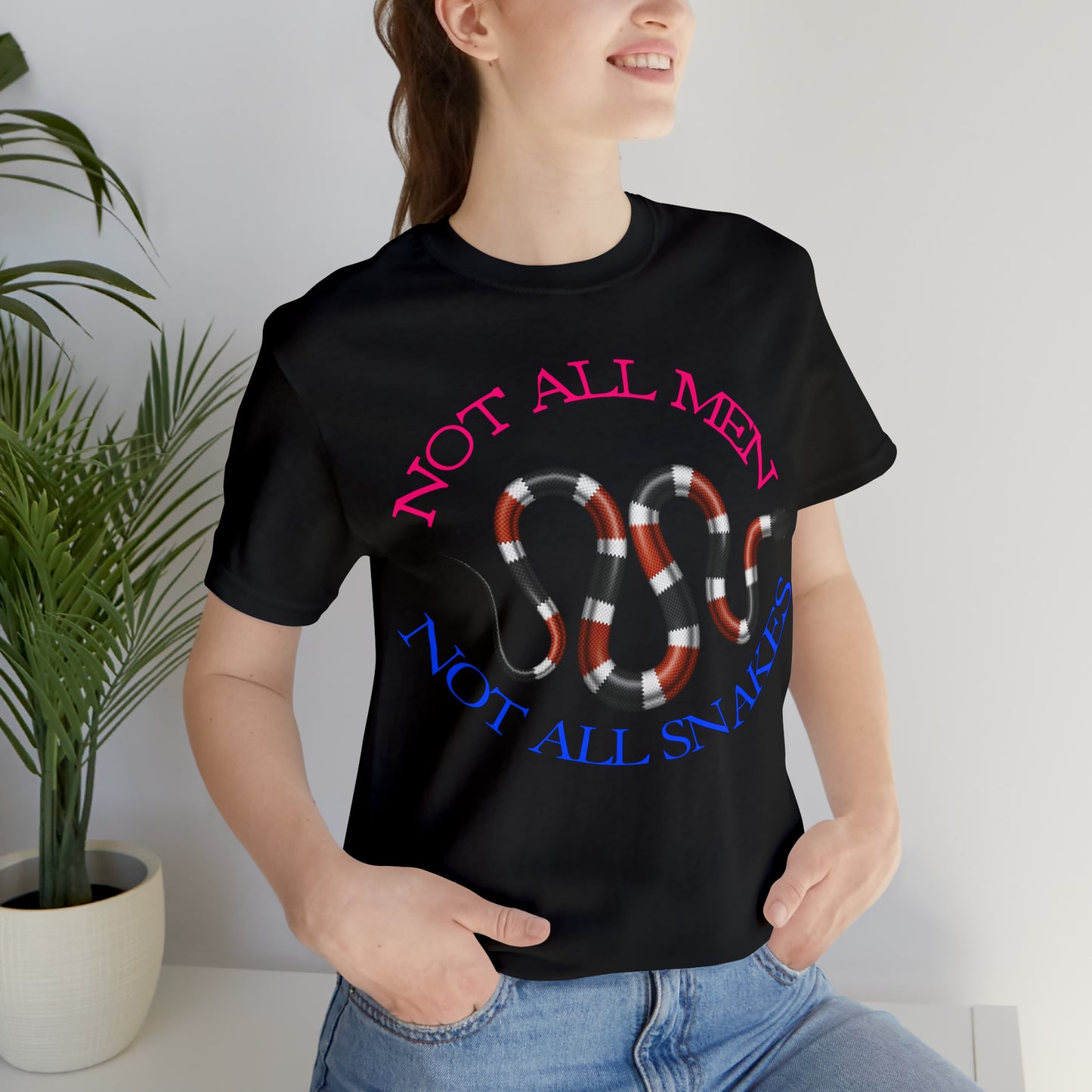 Not All Snakes Unisex Crew Neck T-Shirt (Coral) (S-3XL)