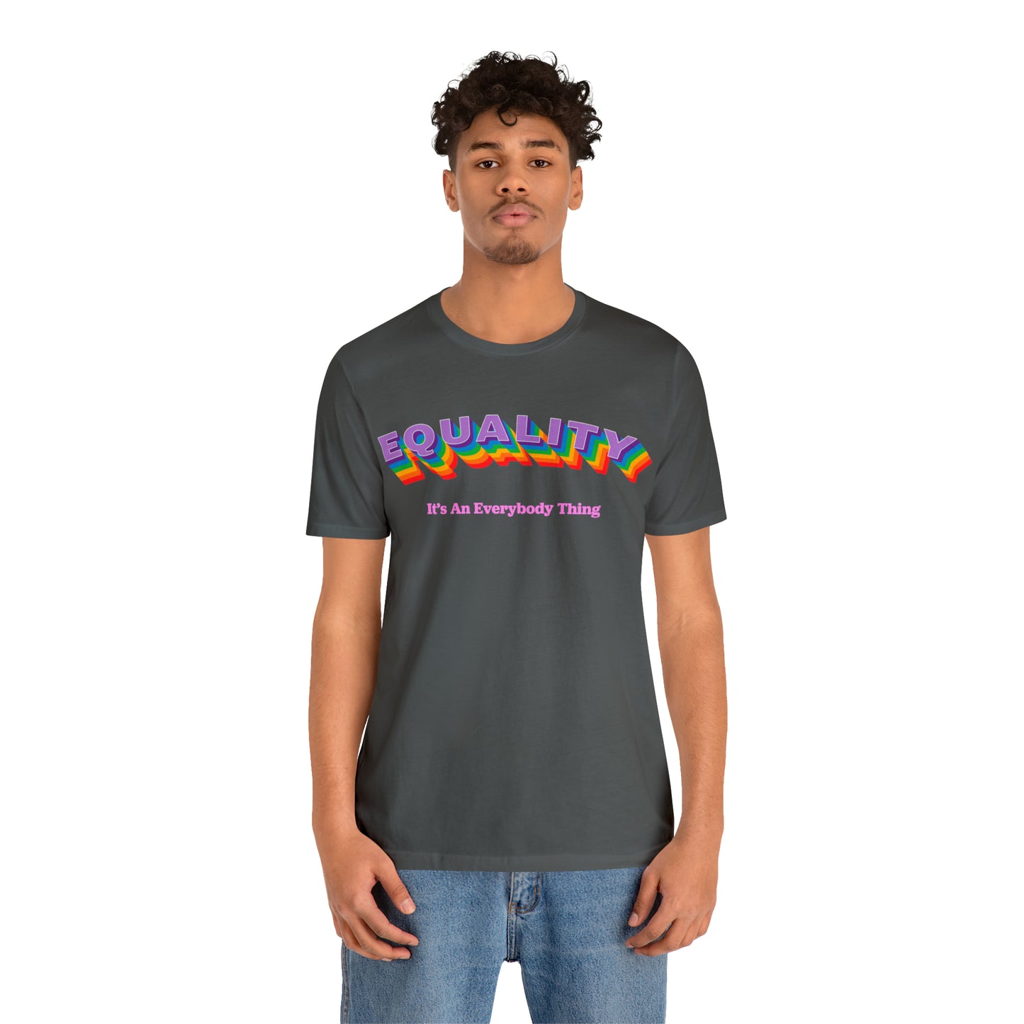 Rainbow Equality Crew Neck  Unisex Crew Neck T-Shirt (S-3XL)