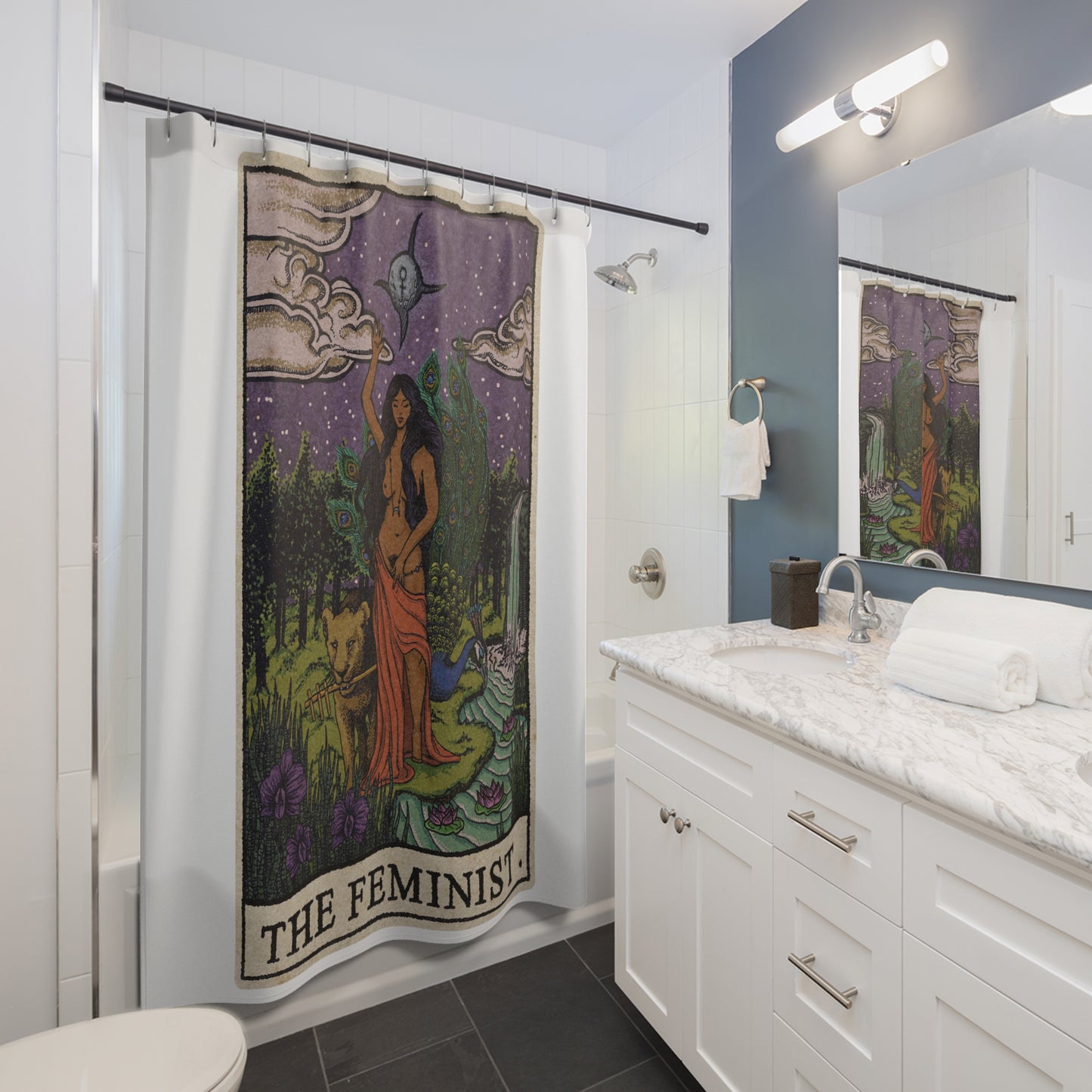 The Bold Feminist Shower Curtains