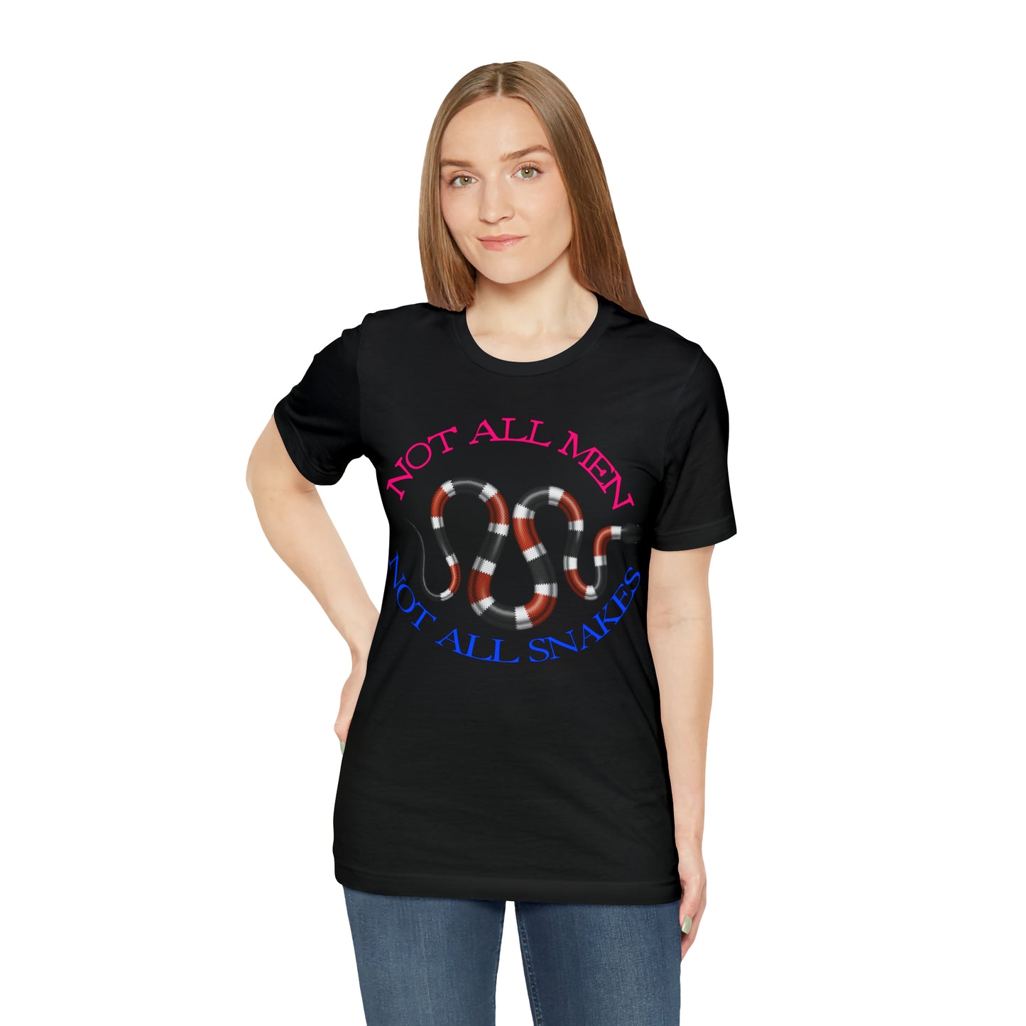 Not All Snakes Unisex Crew Neck T-Shirt (Coral) (S-3XL)