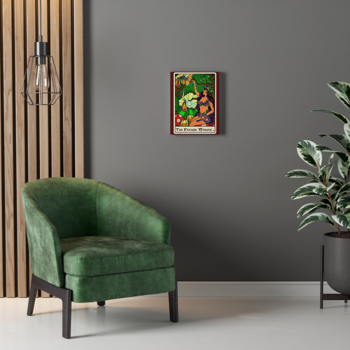 The Framed Woman Stretched Canvas