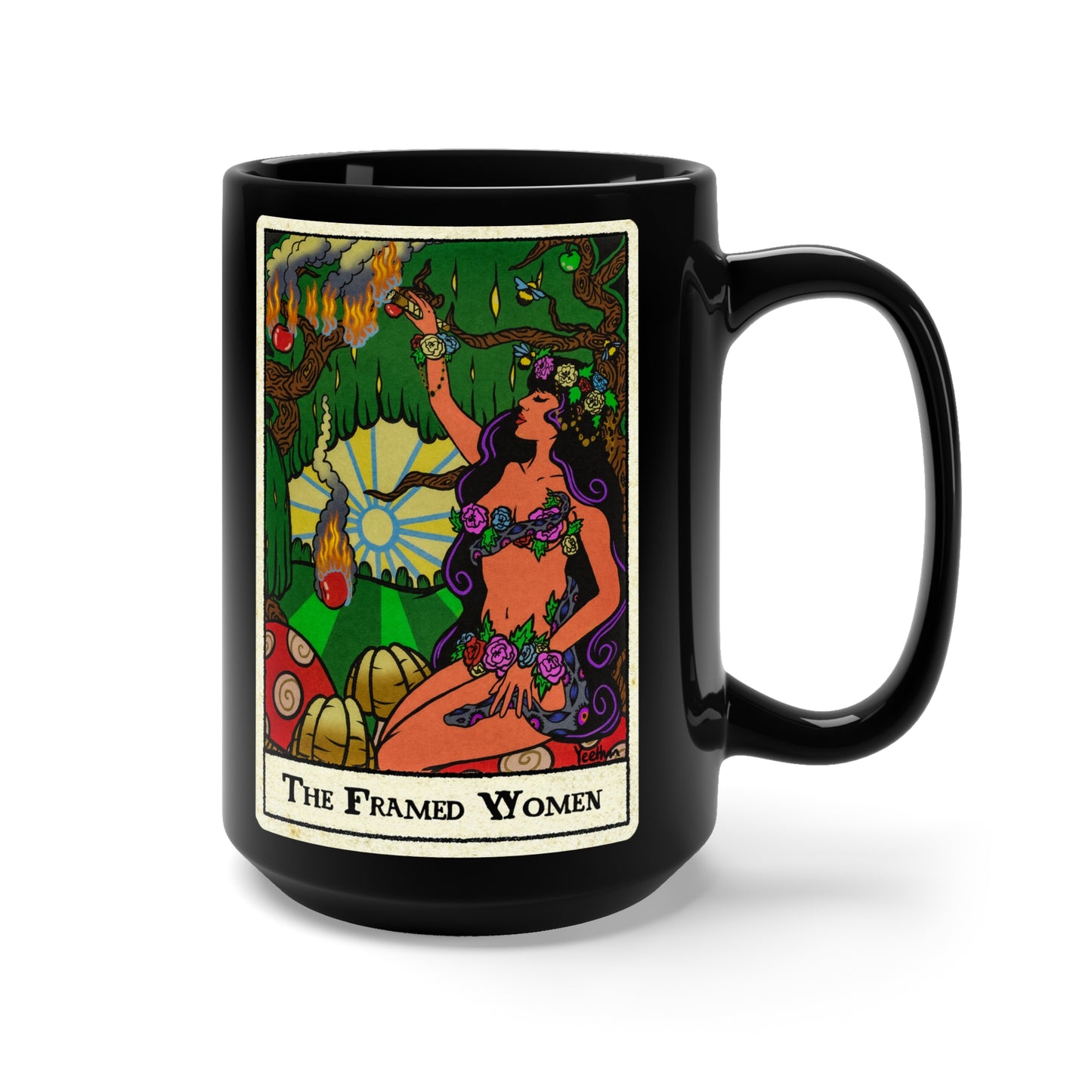 The Framed Woman Black Mug 15oz