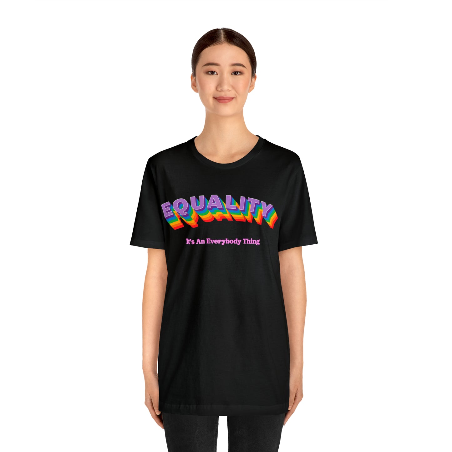 Rainbow Equality Crew Neck  Unisex Crew Neck T-Shirt (S-3XL)