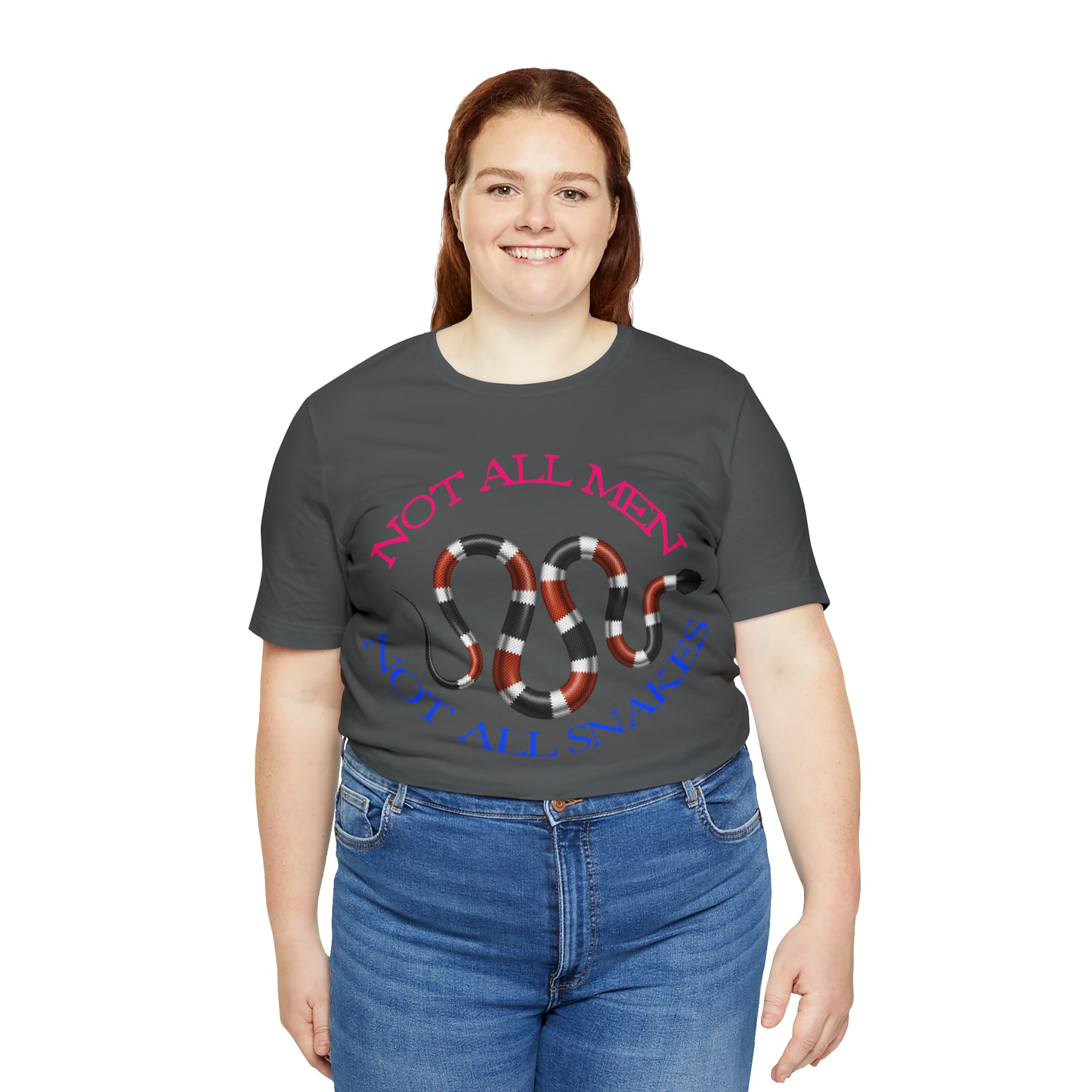 Not All Snakes Unisex Crew Neck T-Shirt (Coral) (S-3XL)