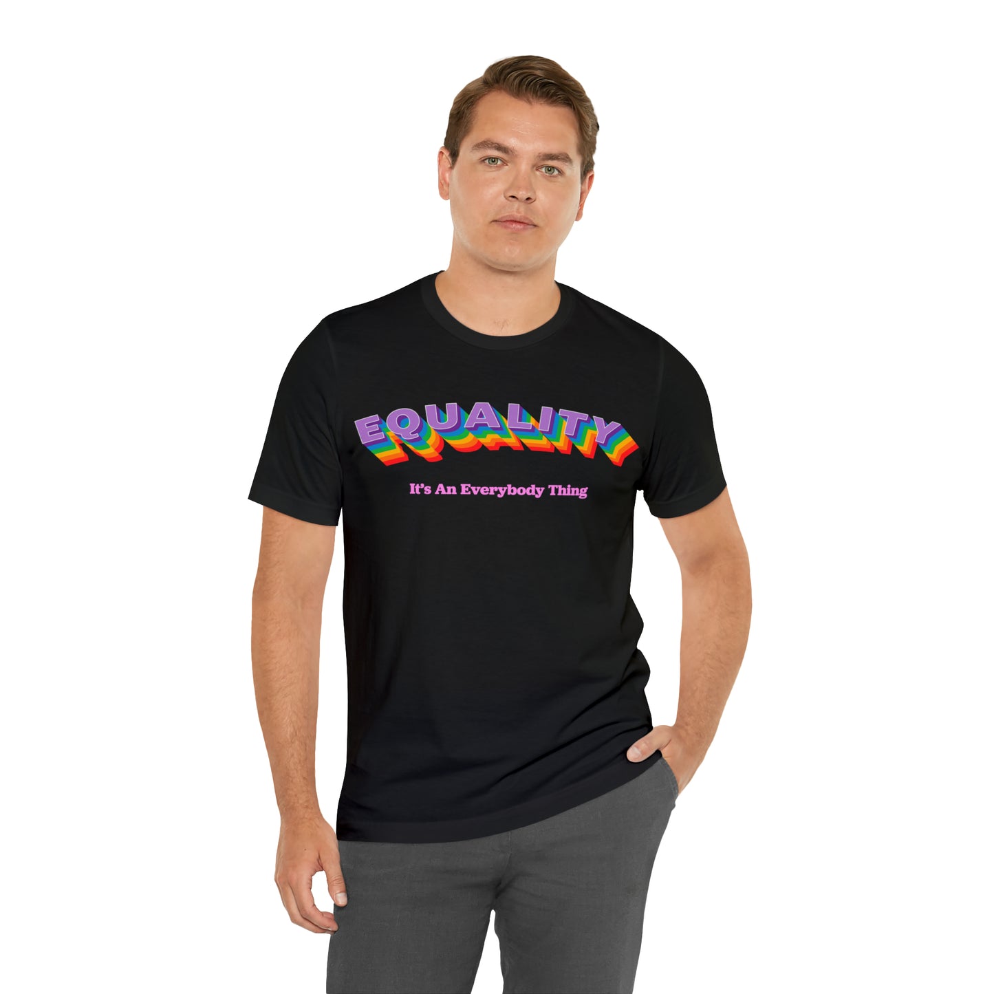 Rainbow Equality Crew Neck  Unisex Crew Neck T-Shirt (S-3XL)