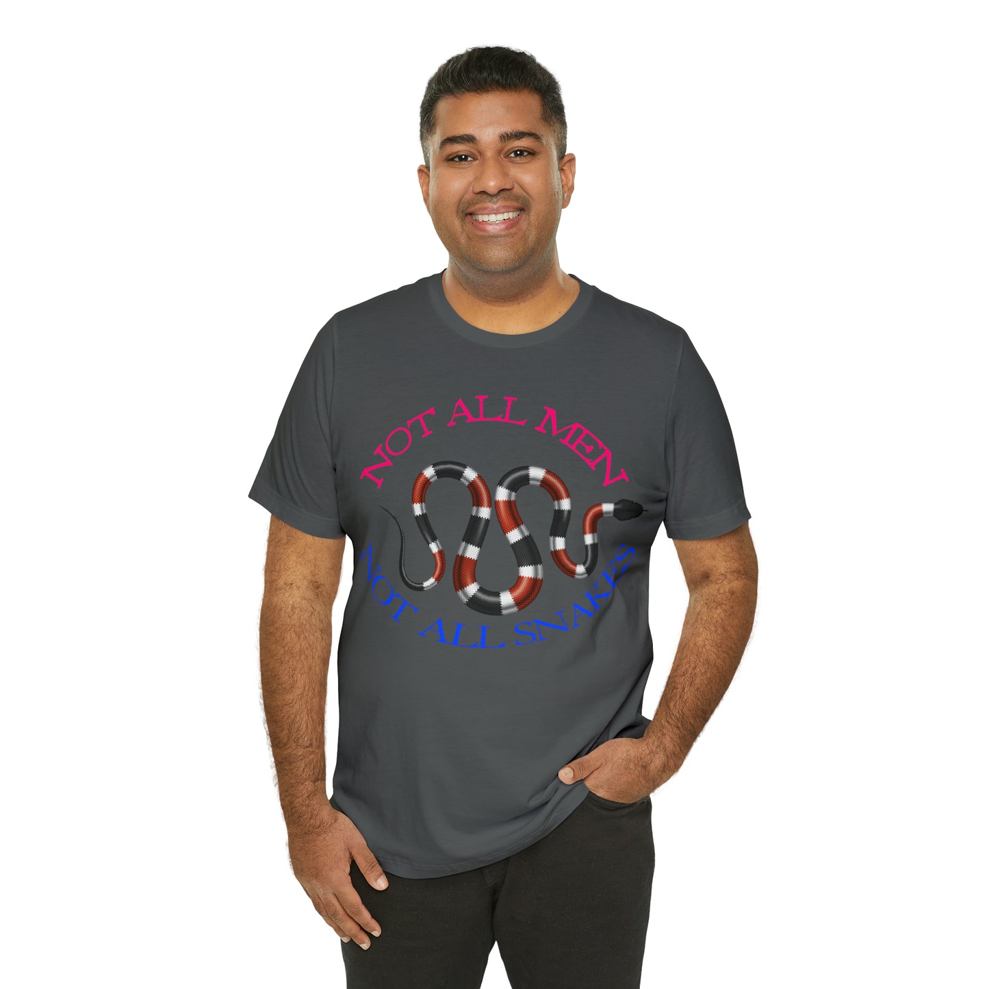 Not All Snakes Unisex Crew Neck T-Shirt (Coral) (S-3XL)