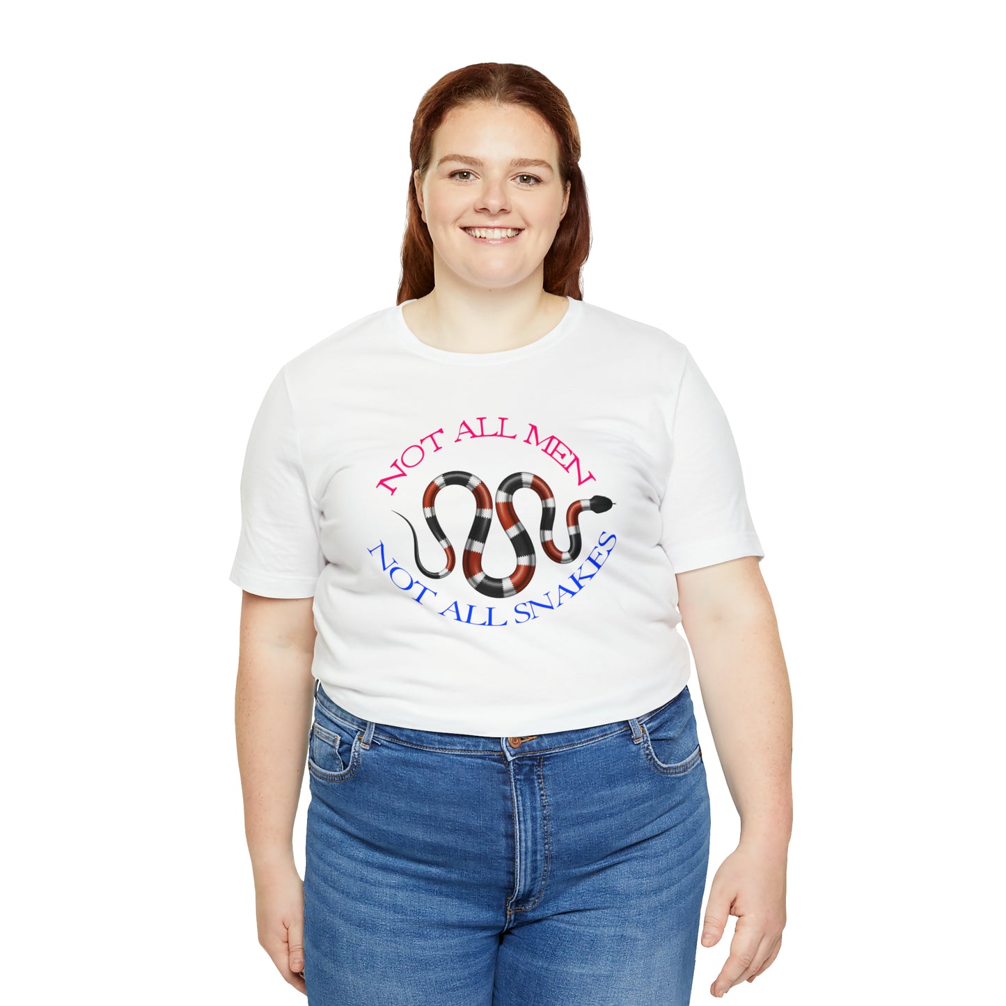 Not All Snakes Unisex Crew Neck T-Shirt (Coral) (S-3XL)