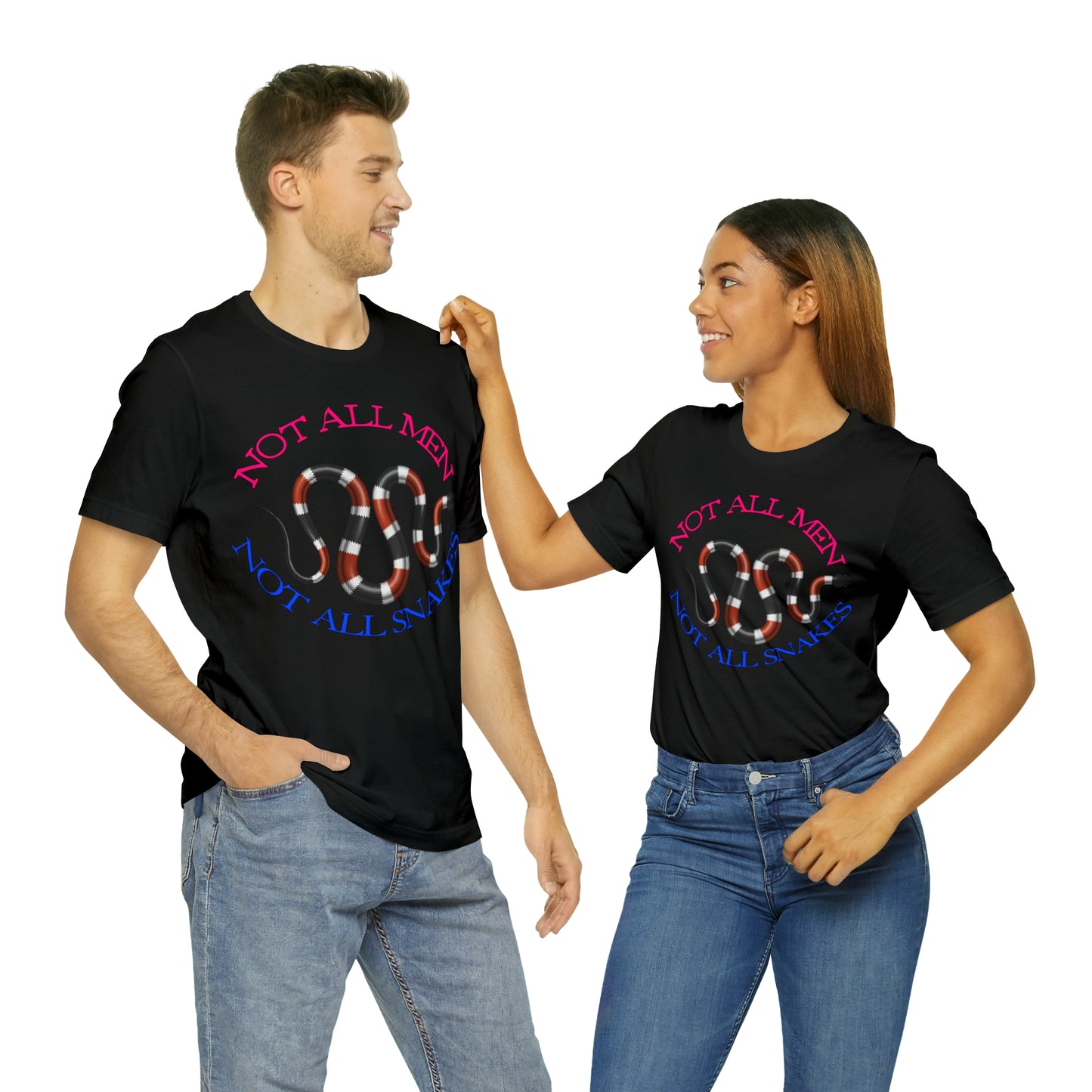 Not All Snakes Unisex Crew Neck T-Shirt (Coral) (S-3XL)