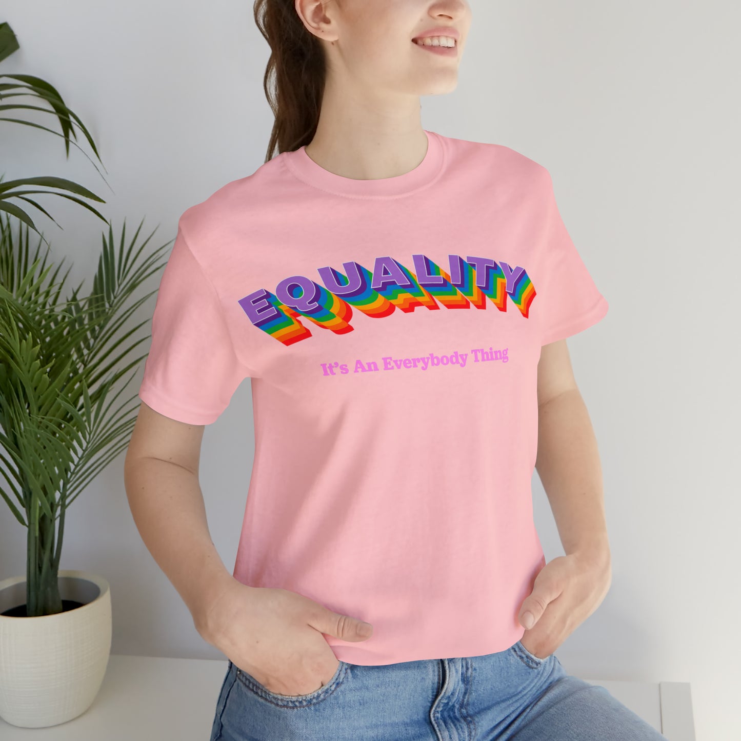 Rainbow Equality Crew Neck  Unisex Crew Neck T-Shirt (S-3XL)