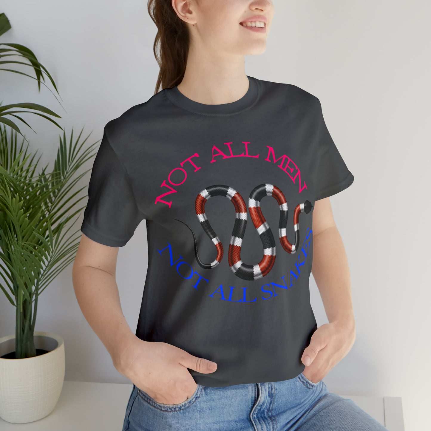 Not All Snakes Unisex Crew Neck T-Shirt (Coral) (S-3XL)