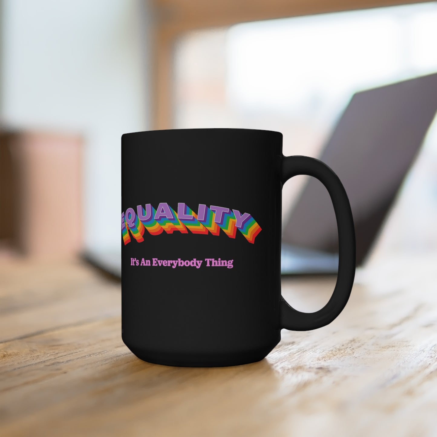 Equality Black Ceramic 15oz Mug