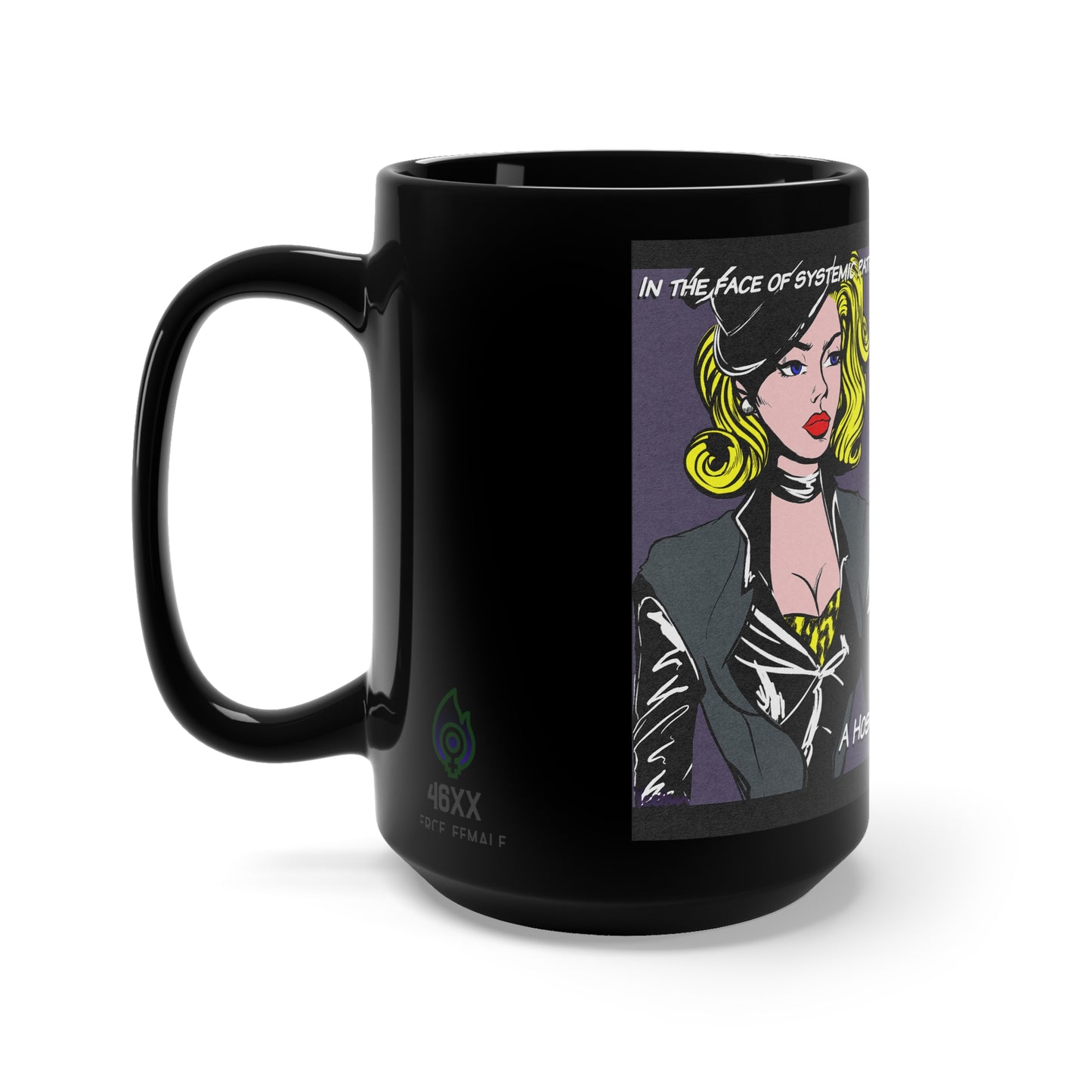 Hostile Take Over by Yeethan Black Ceramic Mug 15oz