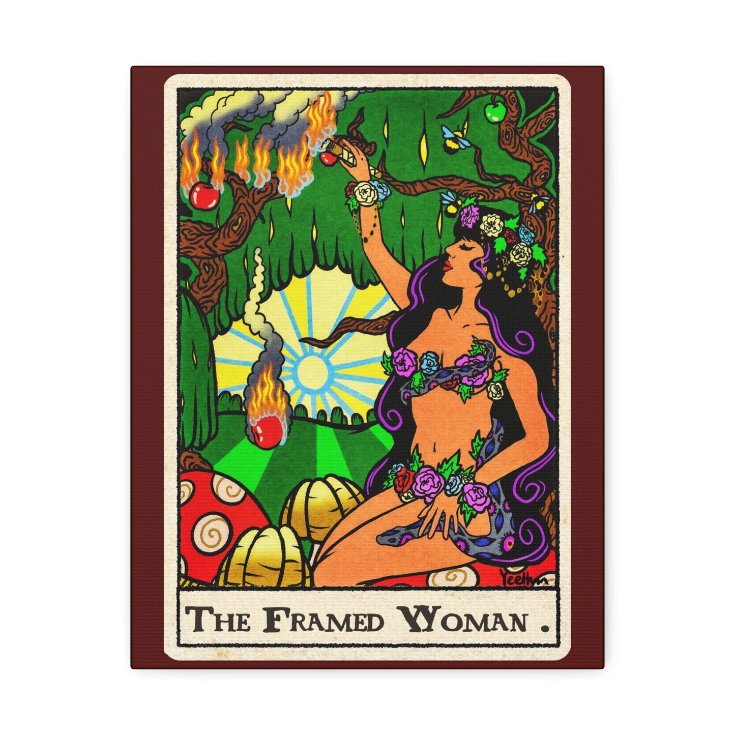 The Framed Woman Stretched Canvas