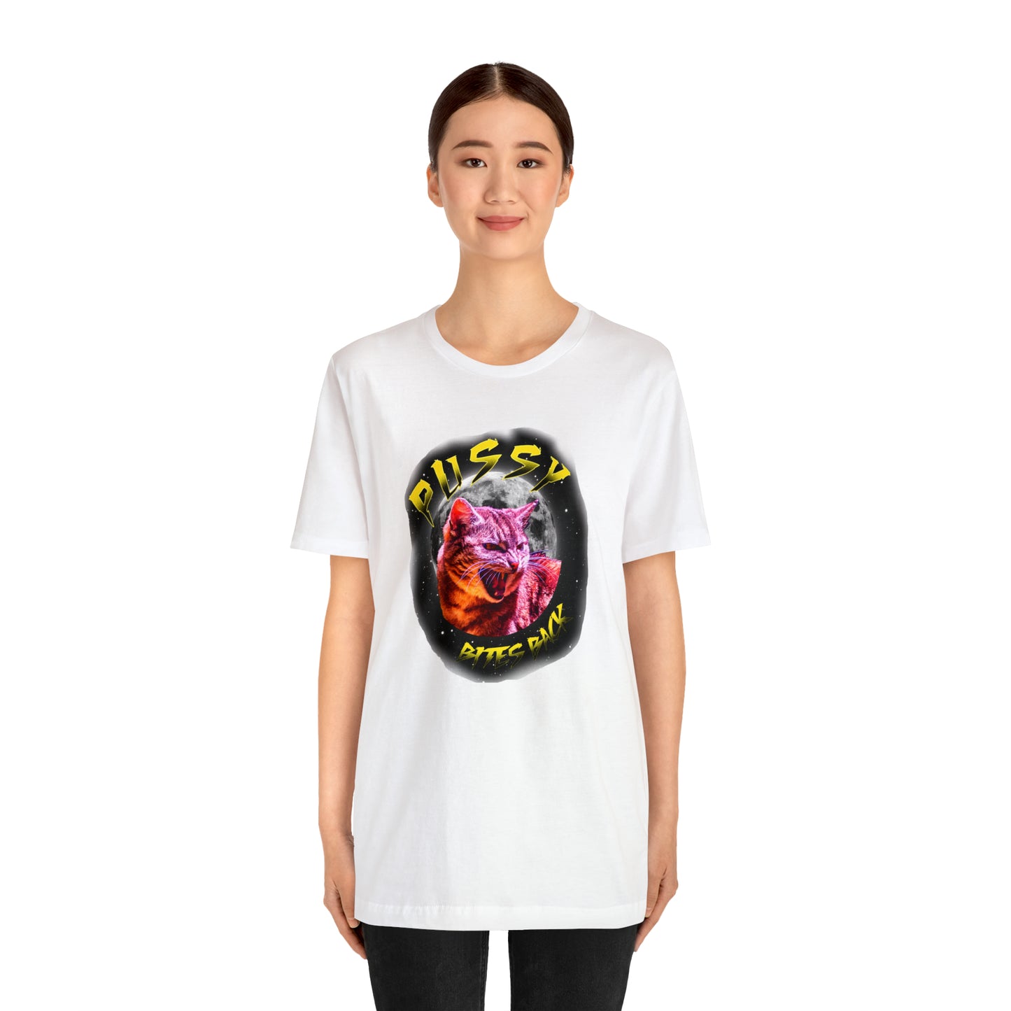 Pussy Bites Back Crew Neck  Unisex Crew Neck T-Shirt (S-3XL)