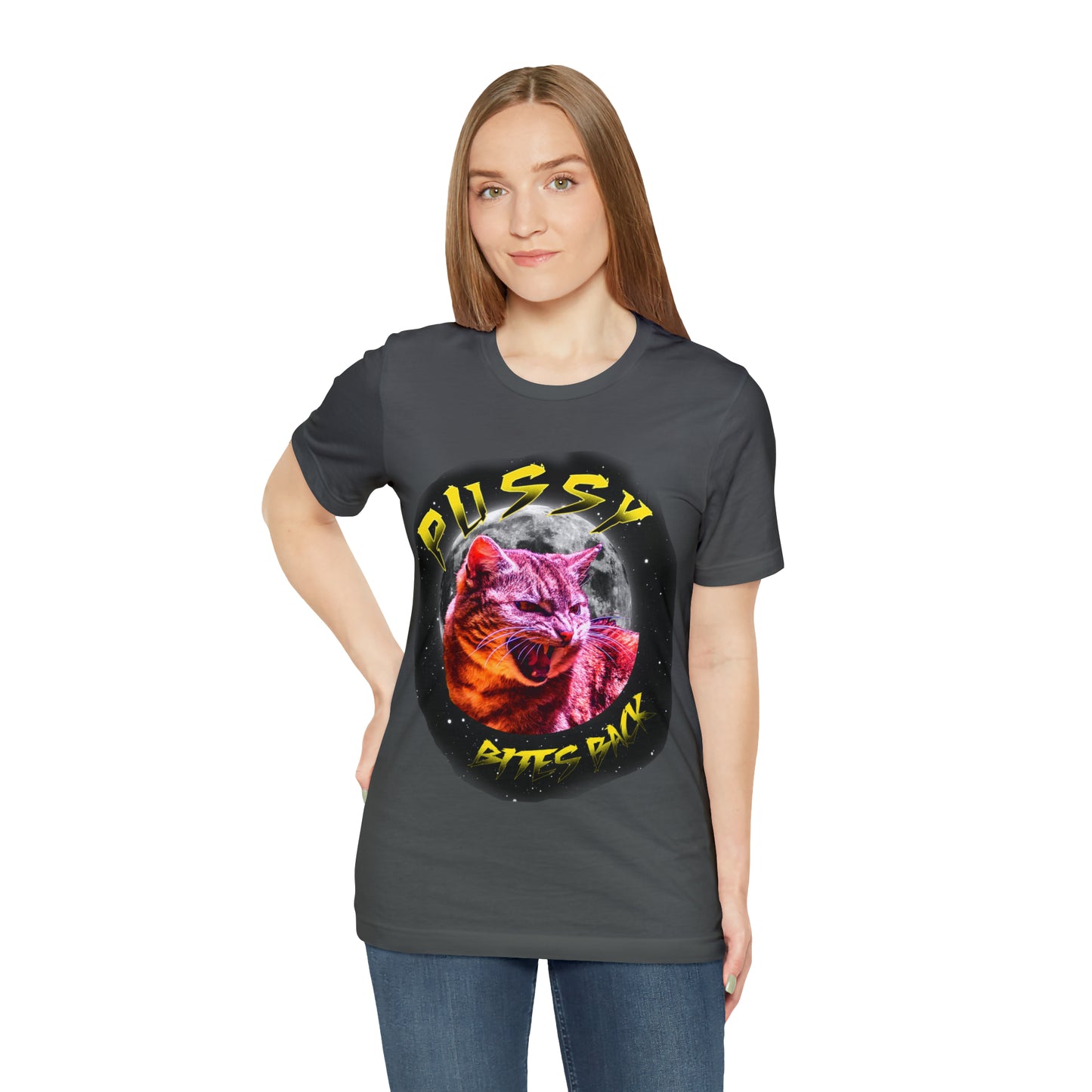 Pussy Bites Back Crew Neck  Unisex Crew Neck T-Shirt (S-3XL)