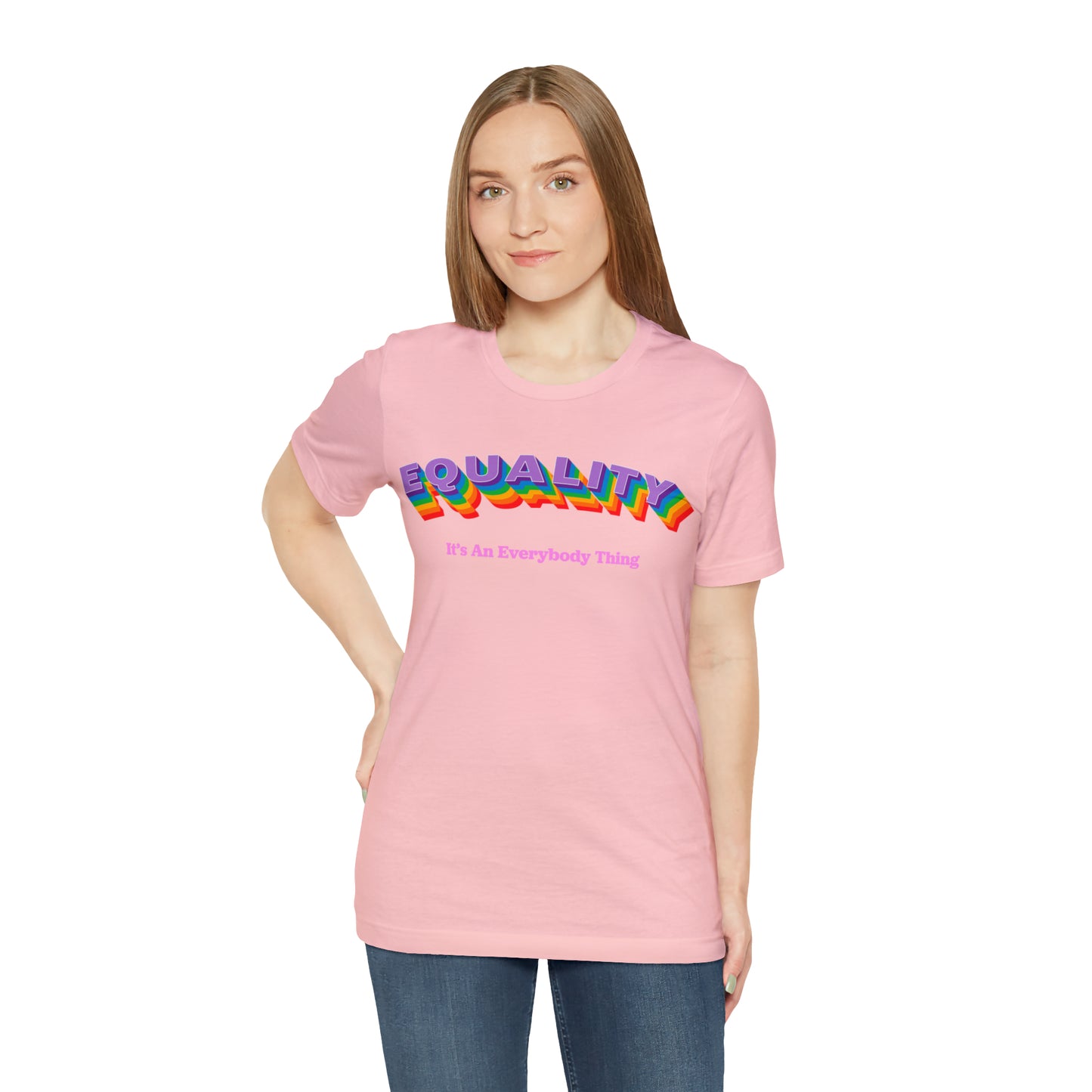 Rainbow Equality Crew Neck  Unisex Crew Neck T-Shirt (S-3XL)