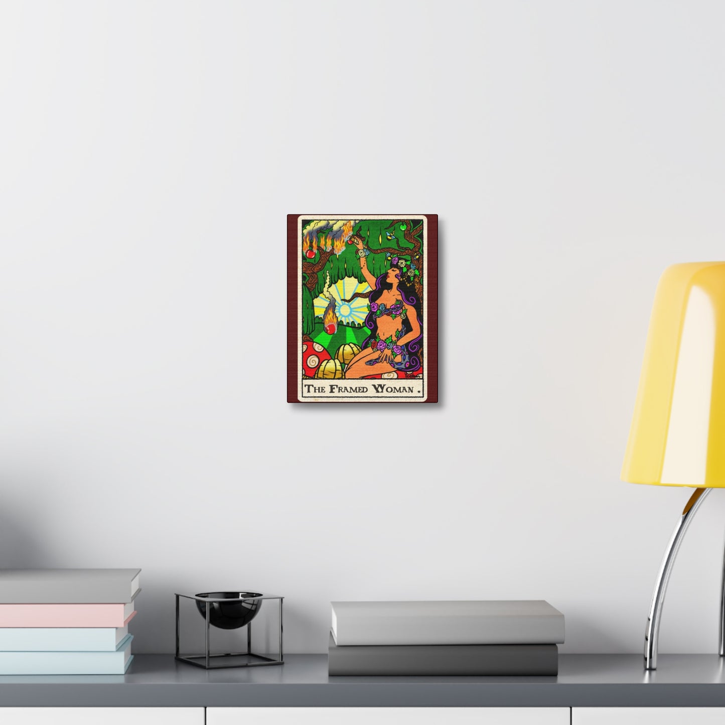 The Framed Woman Stretched Canvas